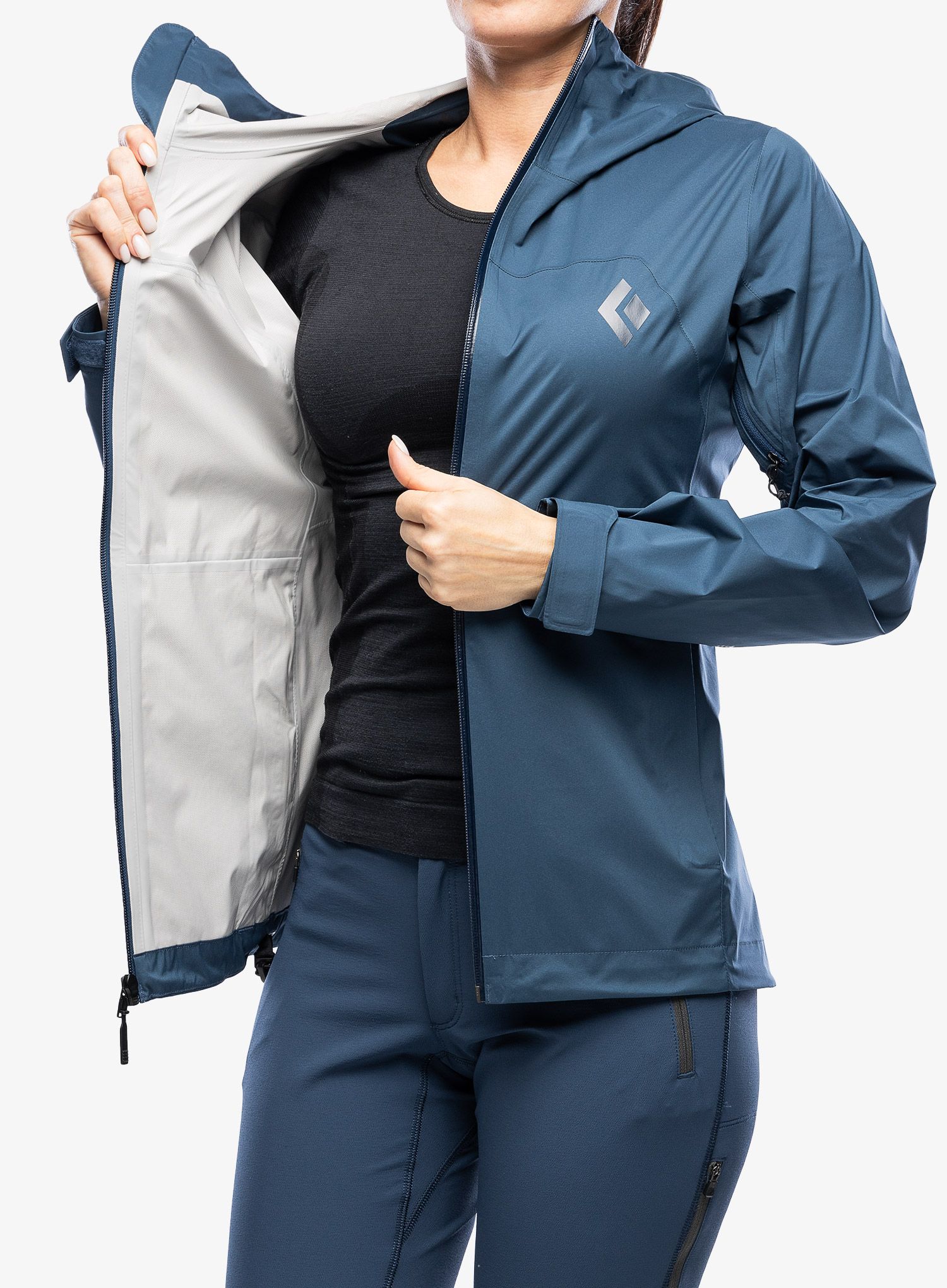 Ženska jakna Black Diamond Stormline Stretch Rain Shell - ink blue