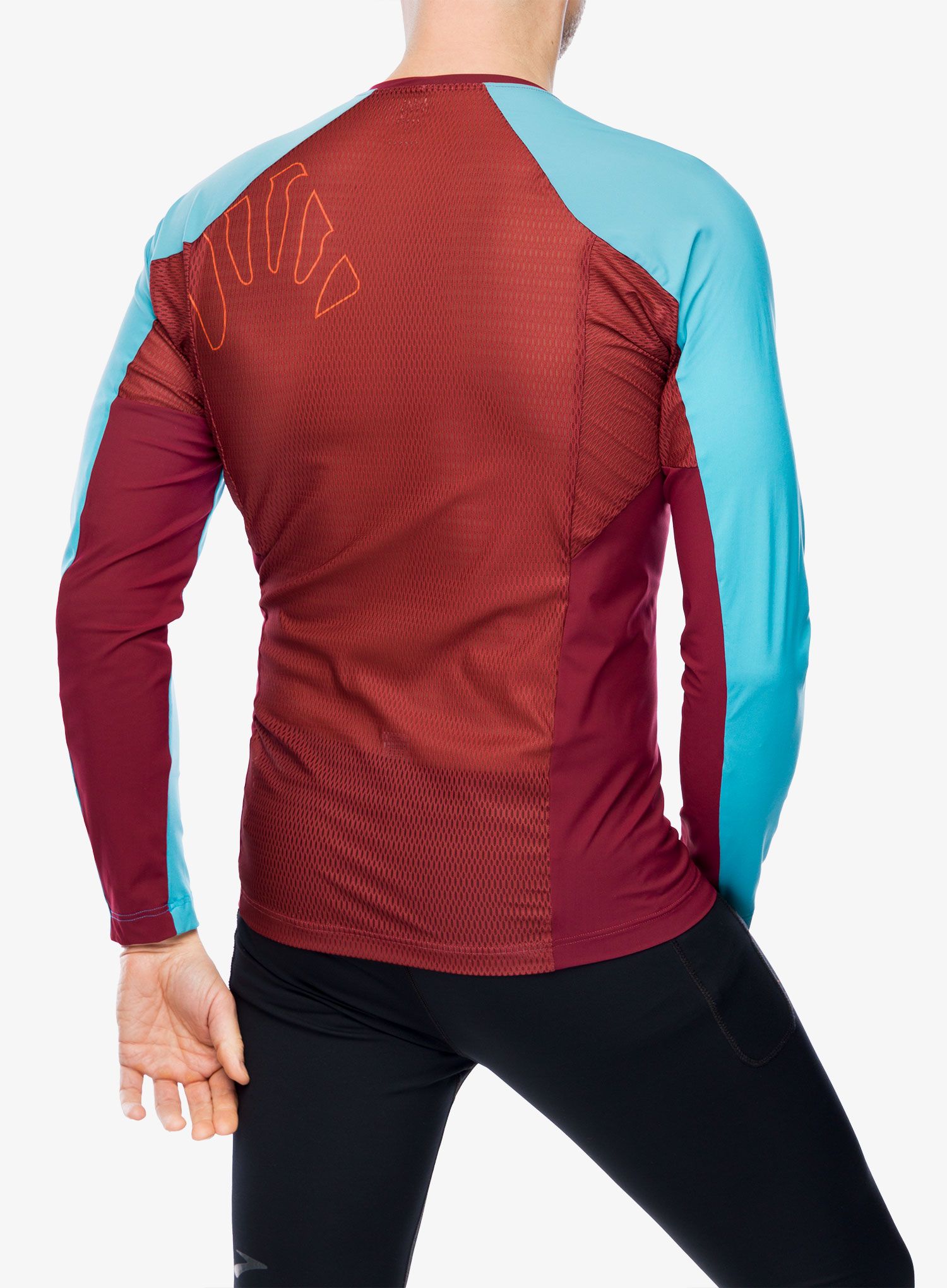 Dukserica za trčanje Karpos Lavaredo Jersey LS - pomegranade/larkspur
