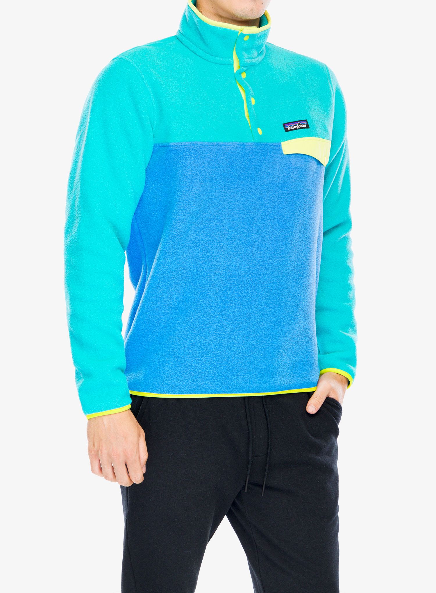 Dukserica od flisa Patagonia Lightweight Synch Snap-T Pullover - vessel blue