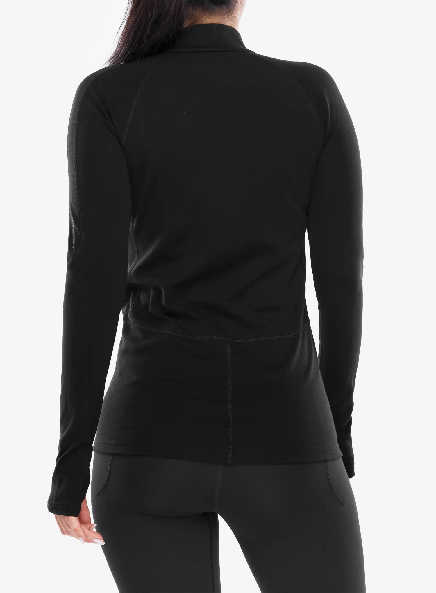 Ženska termoaktivna dukserica Icebreaker 300 MerinoFine Polar LS Half Zip - black