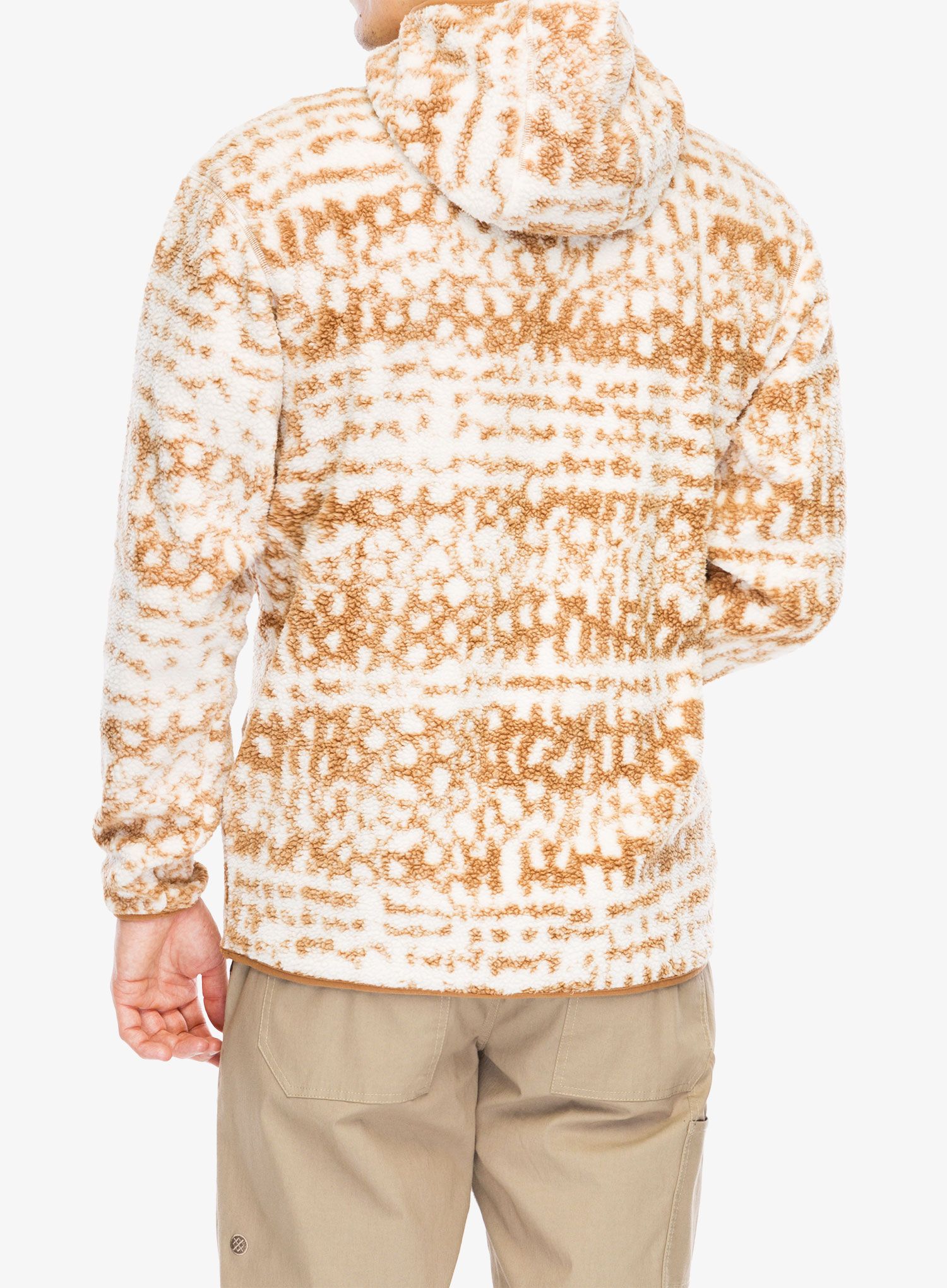 Majica s kapuljačom Columbia Helvetia II Printed Hoodie - camel brown stippled stripe