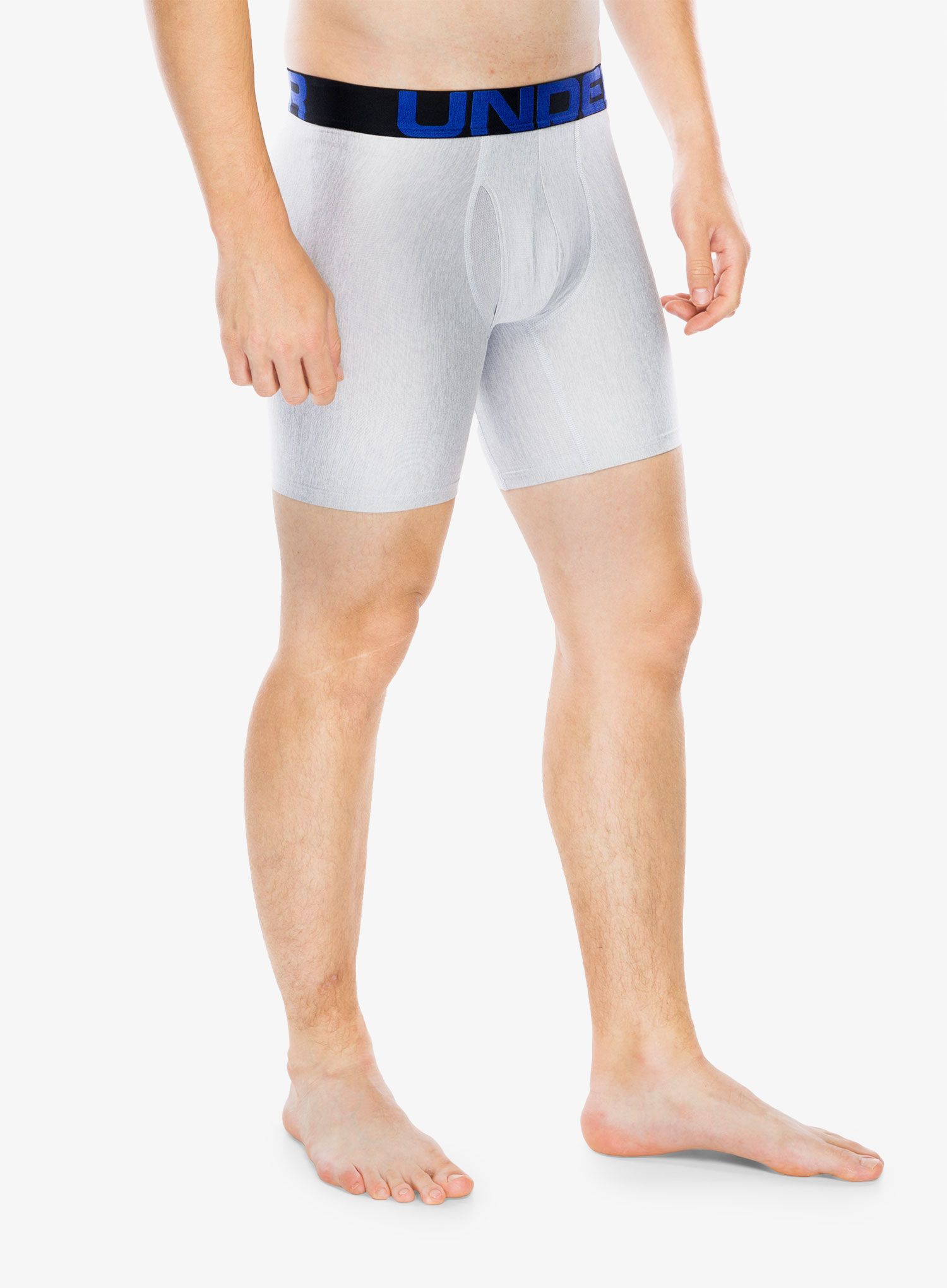 Termoaktivne bokserice Under Armour Tech 6in 2 Pack - academy/mod gray light heather