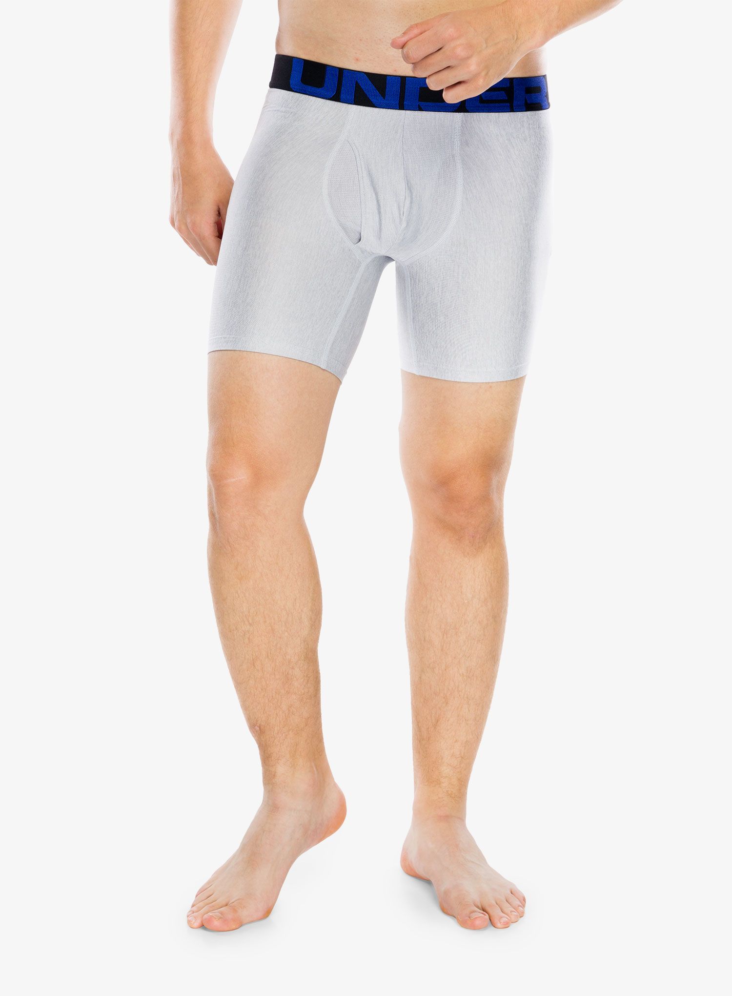 Termoaktivne bokserice Under Armour Tech 6in 2 Pack - academy/mod gray light heather