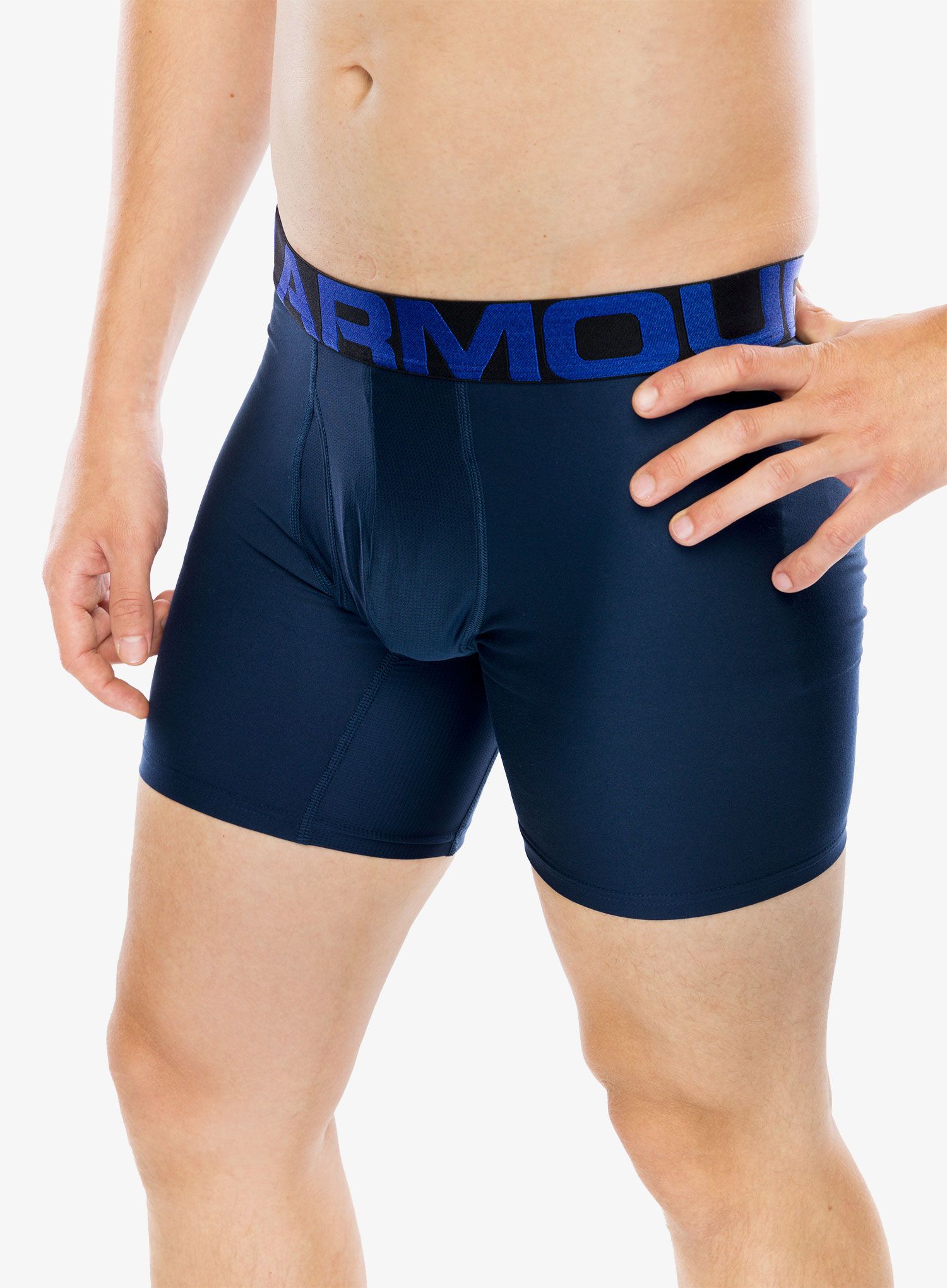 Termoaktivne bokserice Under Armour Tech 6in 2 Pack - academy/mod gray light heather