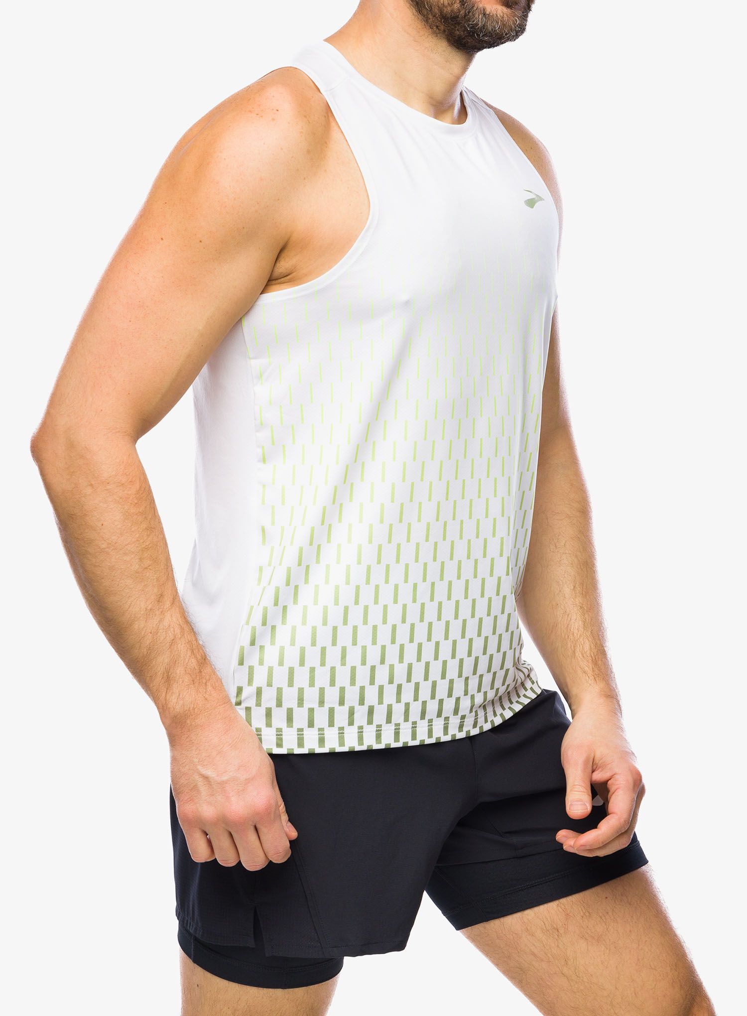Majica za trčanje Brooks Atmosphere Singlet 2.0 - white/interval gradient