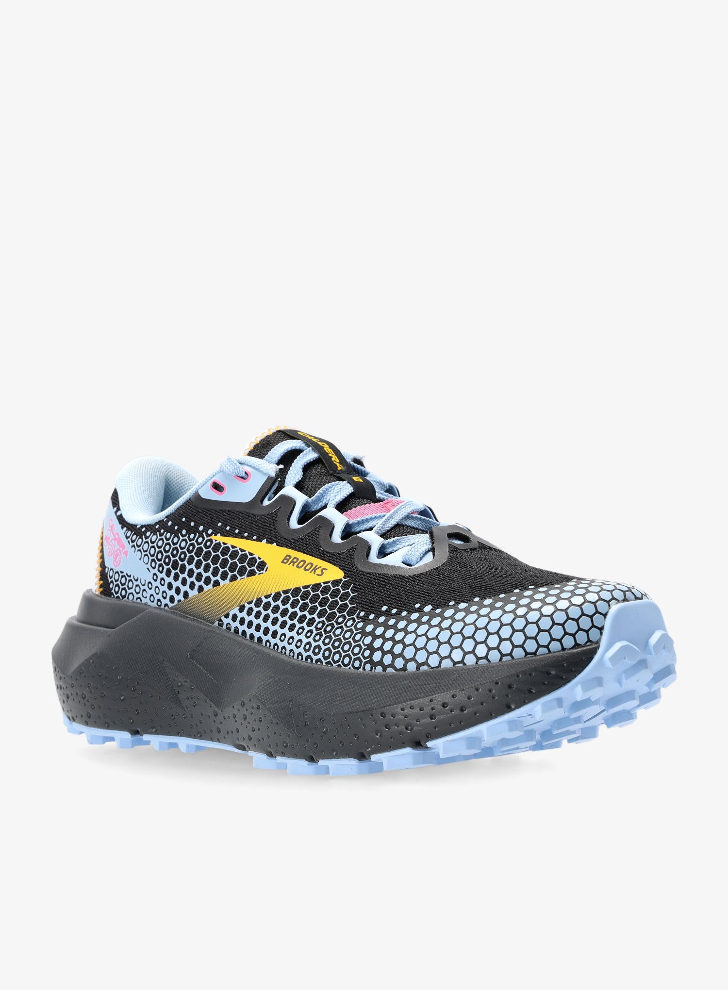 Ženske tenisice za trčanje Brooks Caldera 6 - black/blue/yellow