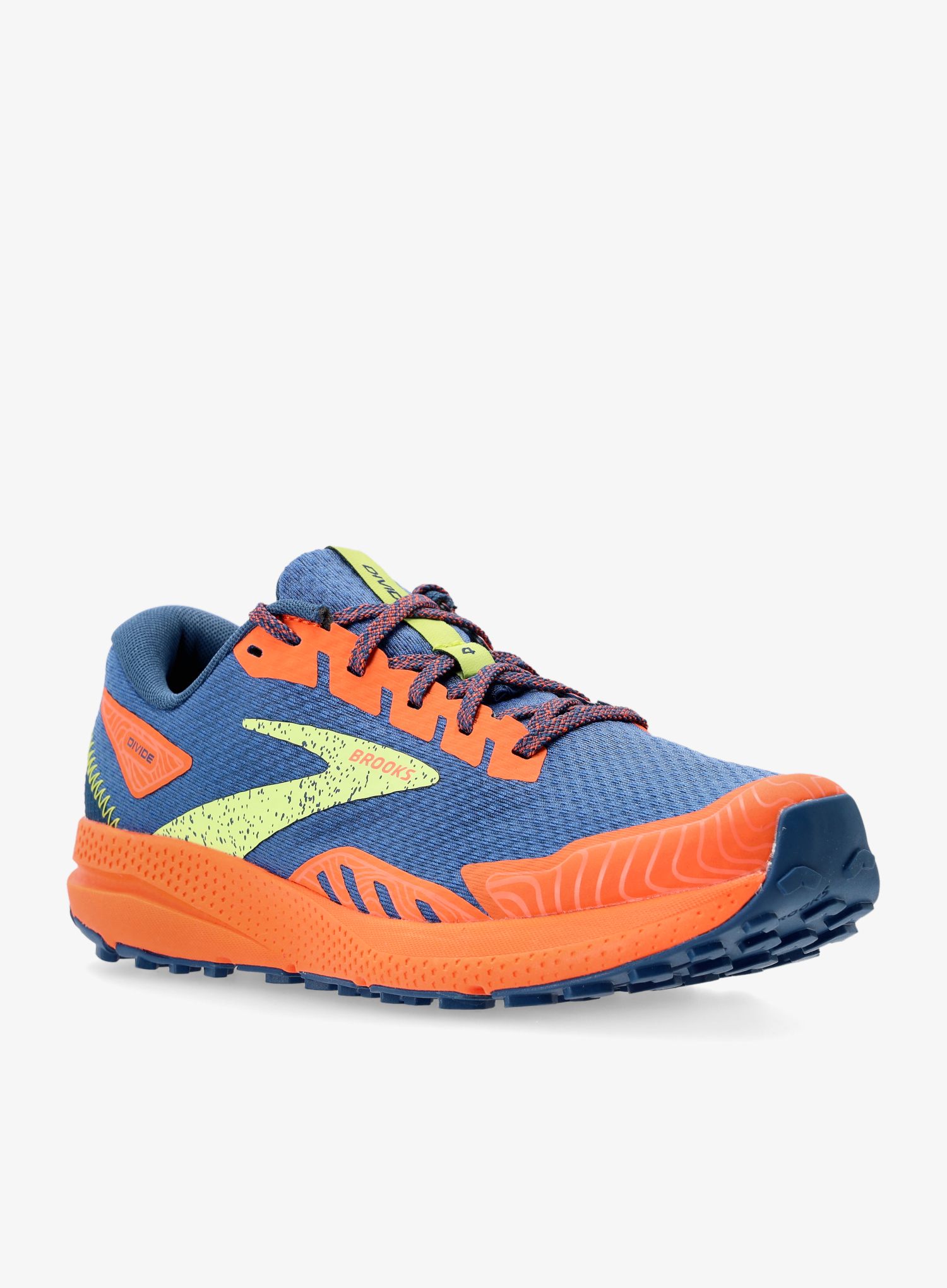 Tenisice za trail trčanje Brooks Divide 4 - navy/firecracker/sharp green