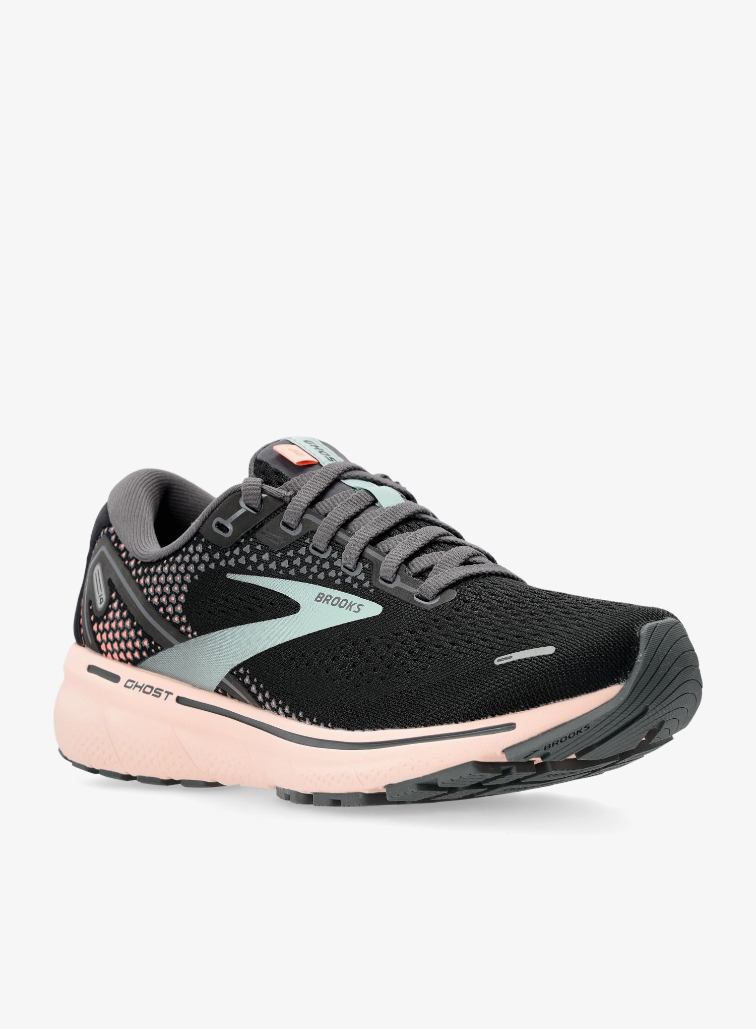 Ženske tenisice za trčanje Brooks Ghost 14 - black/pearl/peach