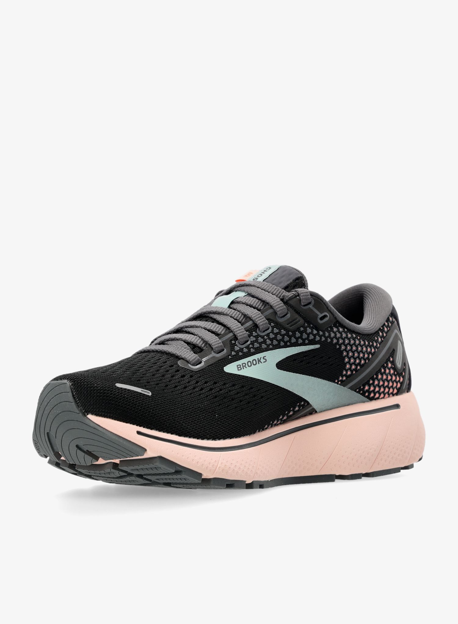 Ženske tenisice za trčanje Brooks Ghost 14 - black/pearl/peach