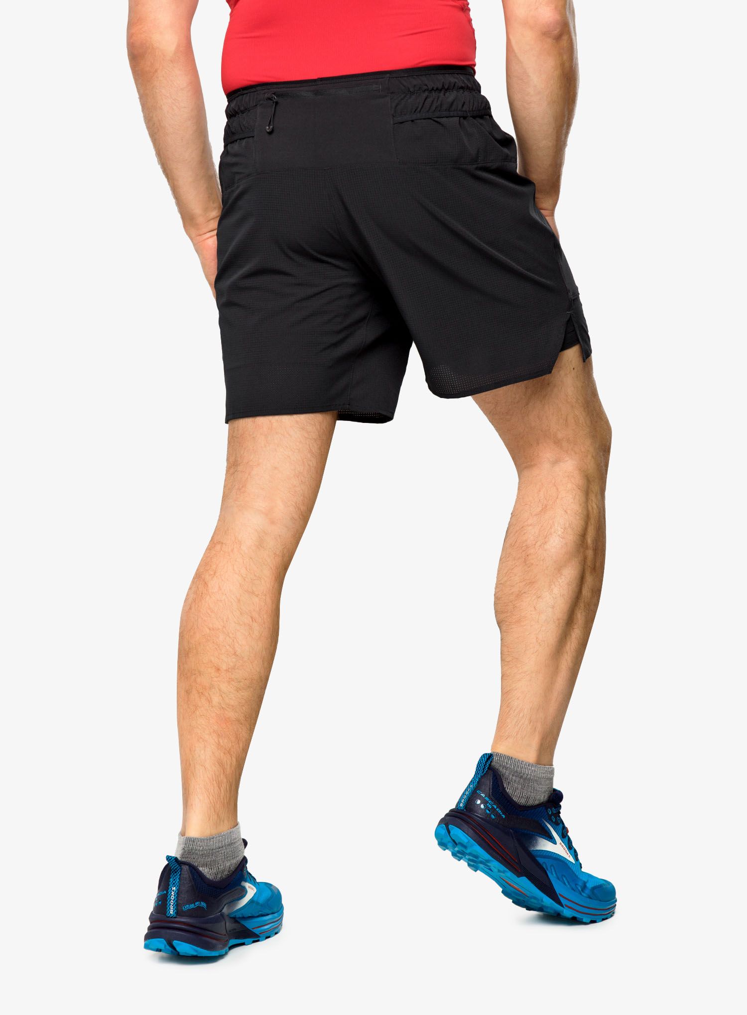 Kratke hlače za trčanje Brooks High Point 7 2-in-1 Short - black