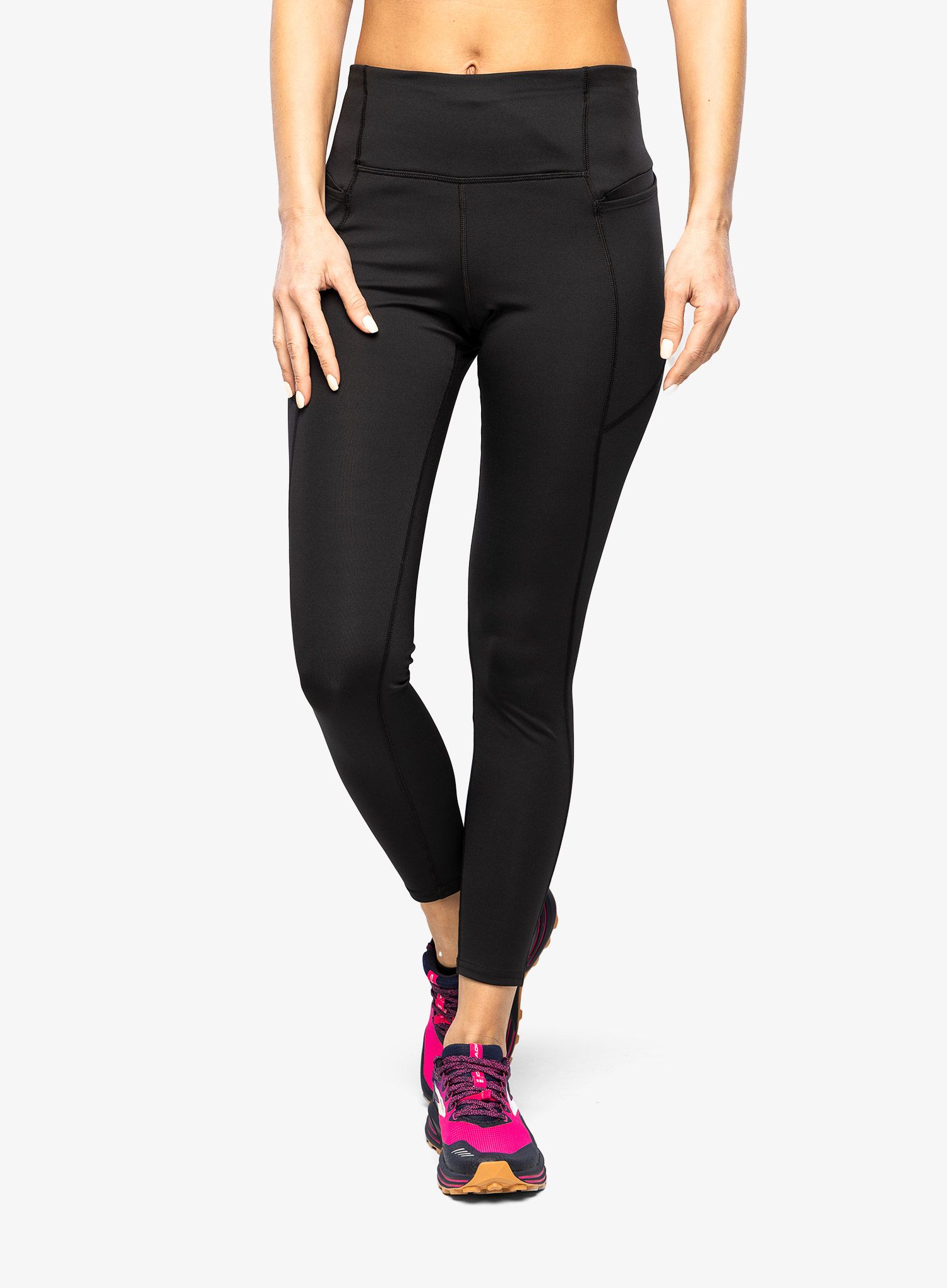 Ženske tajice za trčanje Brooks Moment Tight - black