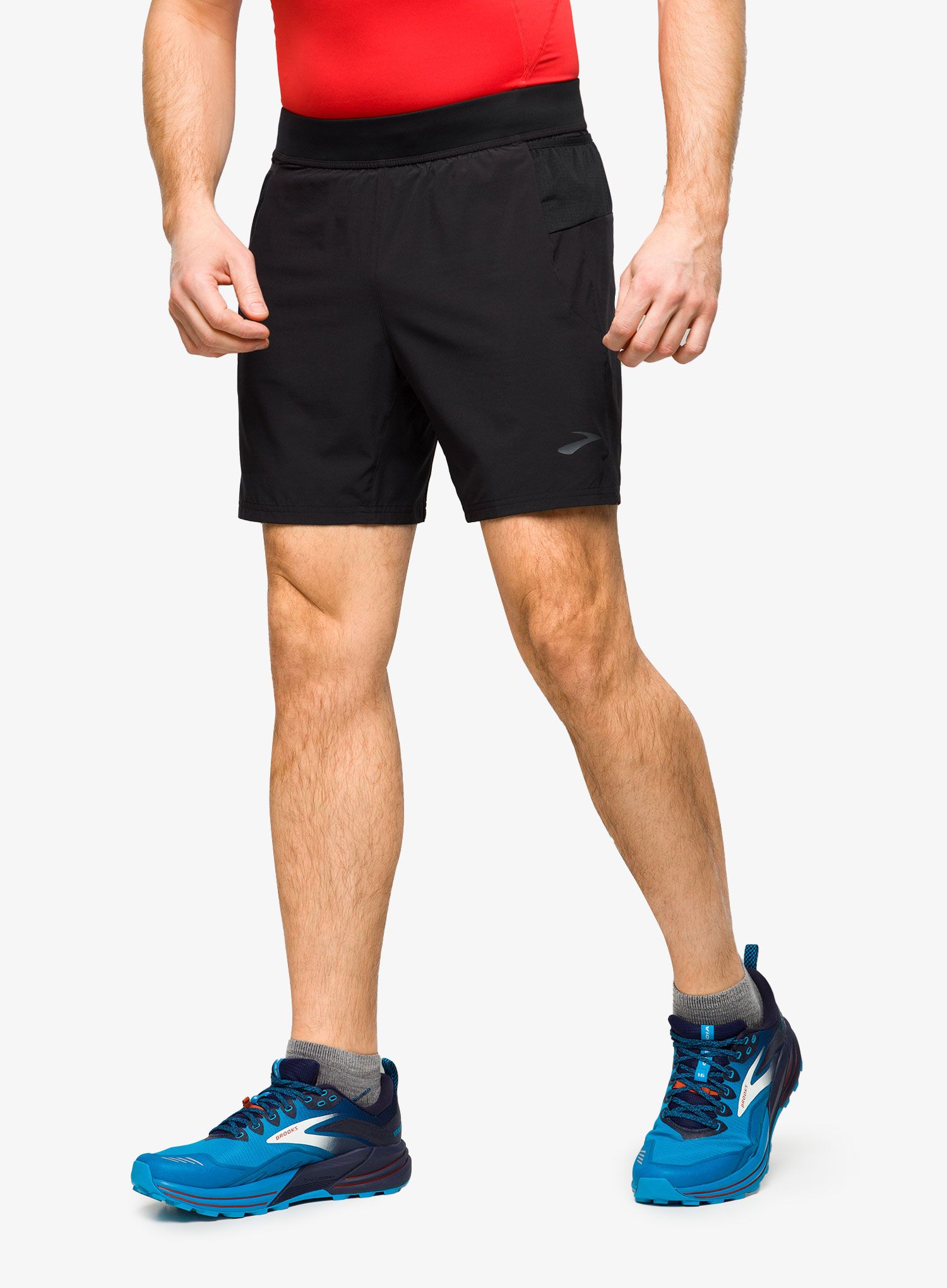 Kratke hlače za trčanje Brooks Sherpa 7 2-in-1 Short - black