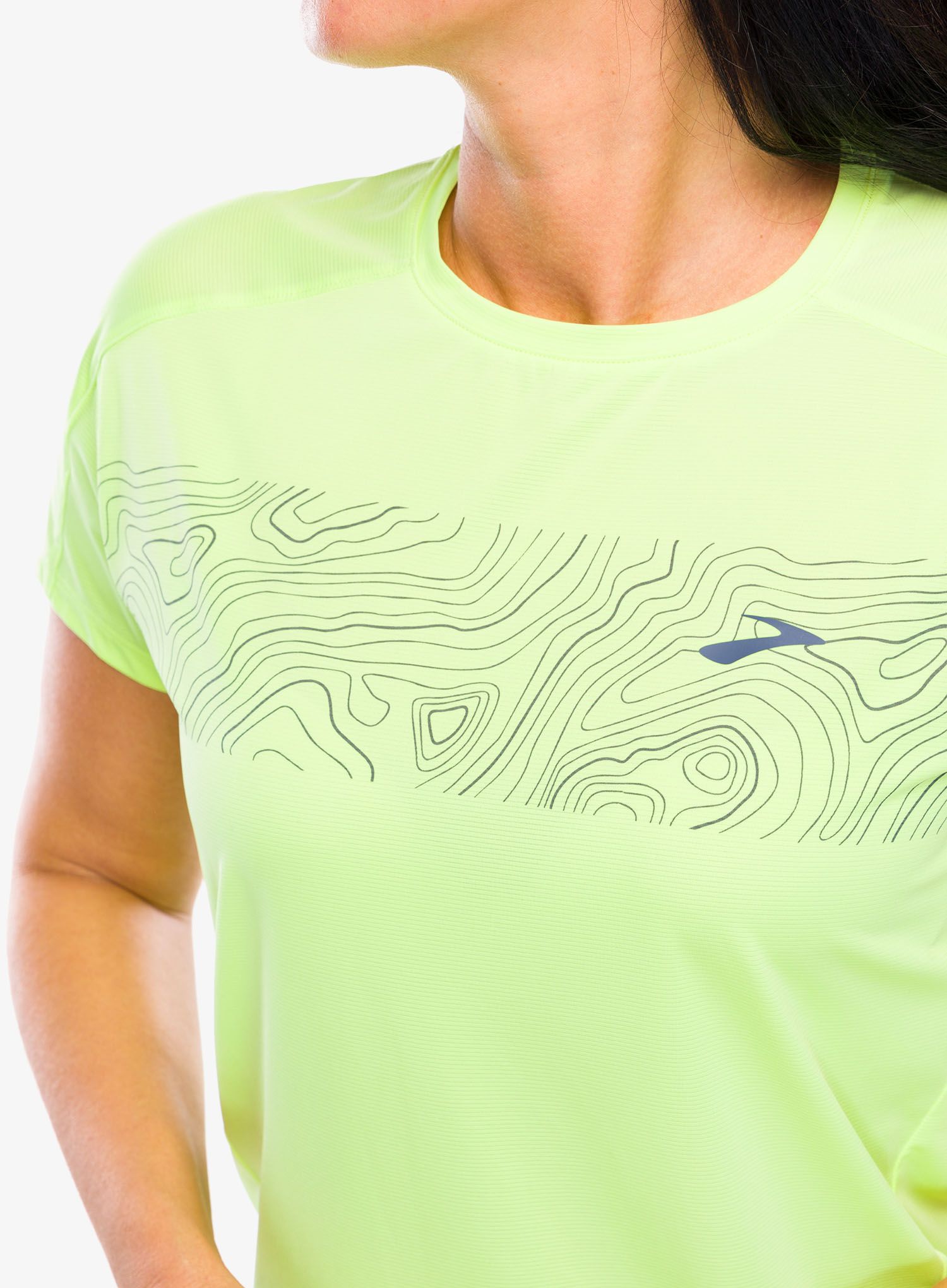 Ženska majica za trčanje Brooks Sprint Free Short Sleeve 2.0 - lime/elevate