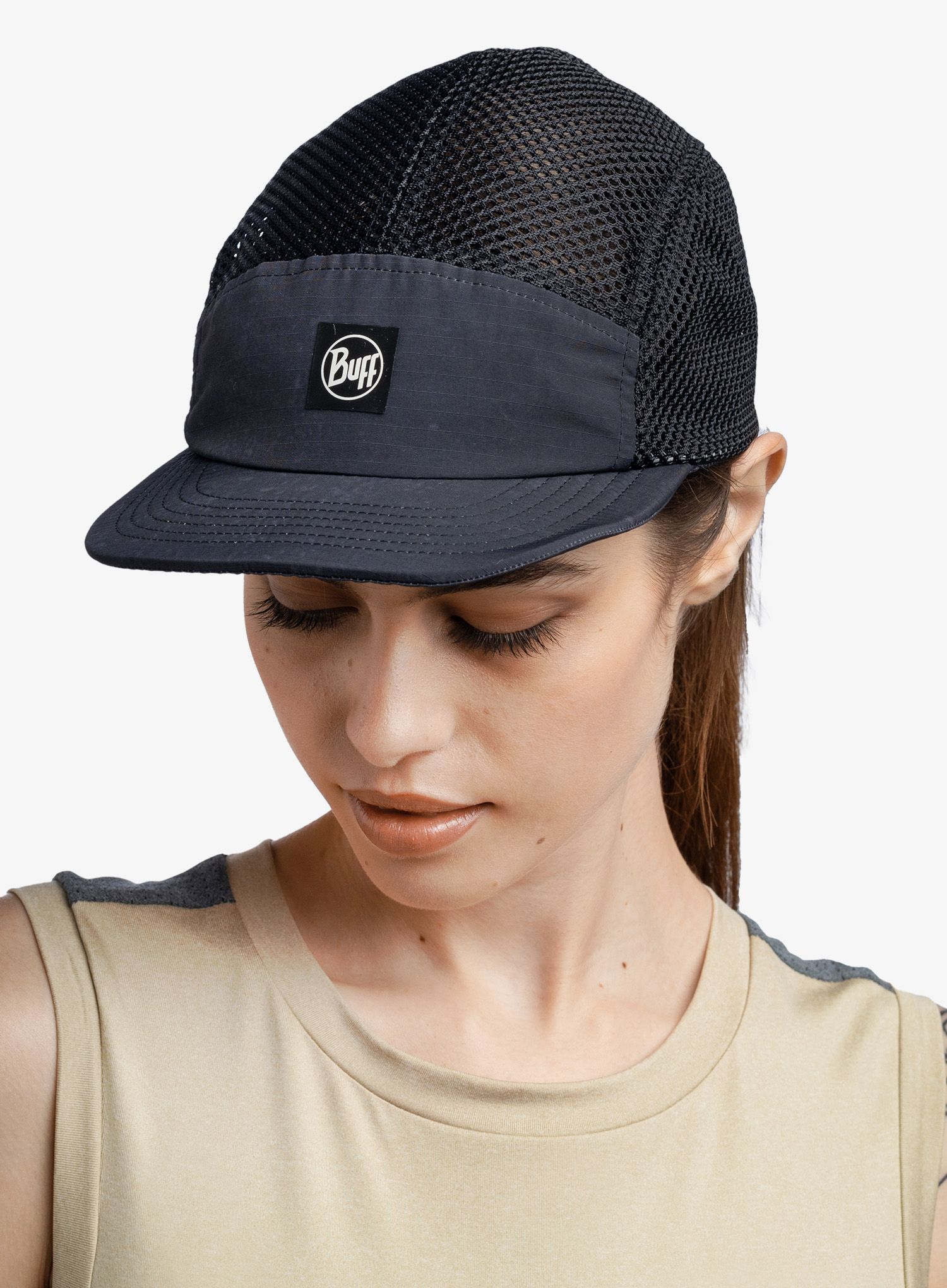 Kačket Buff 5 Panel Air Cap - saret black