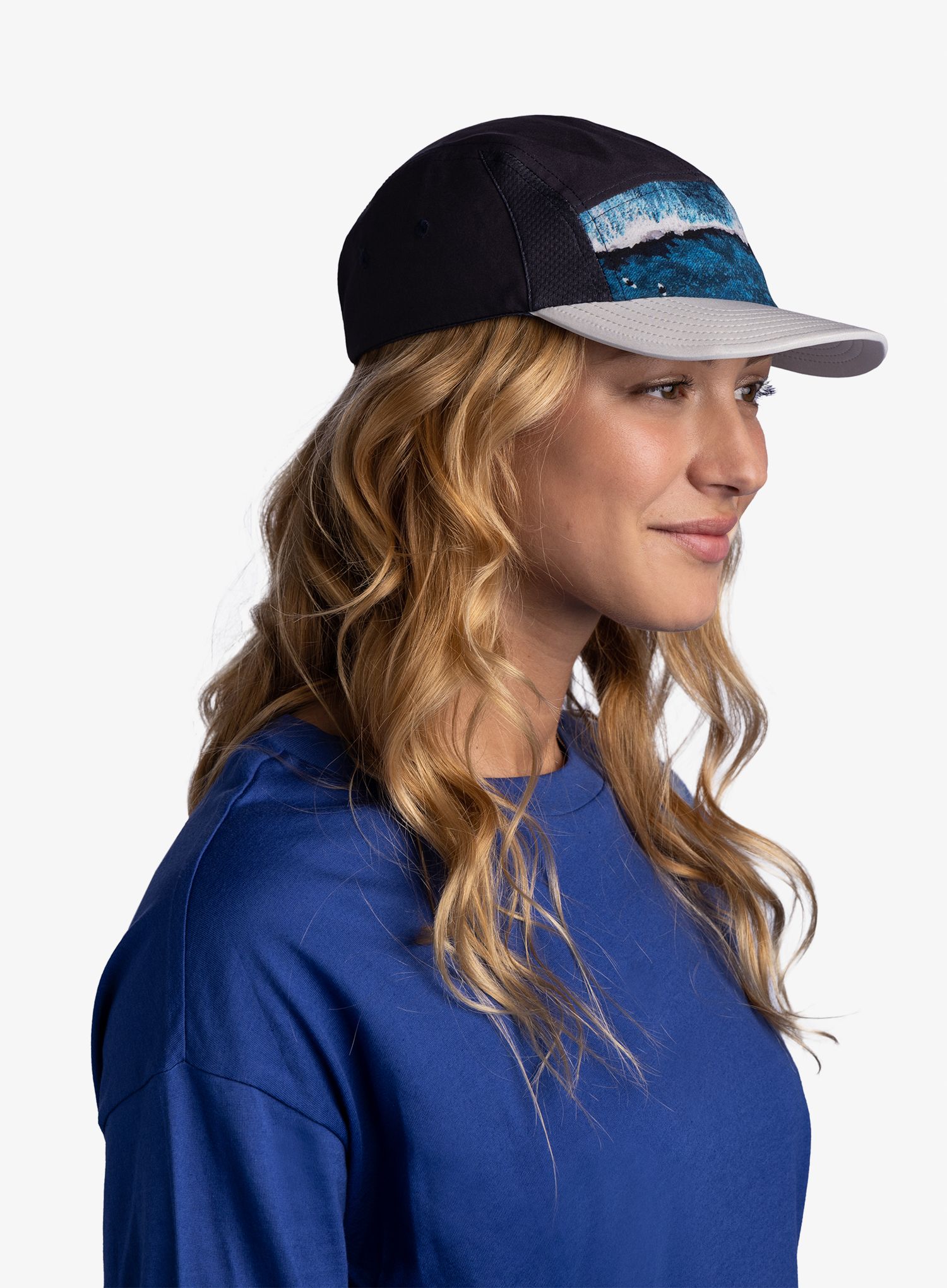 Kapa za trčanje Buff 5 Panel Go Cap - parley navy
