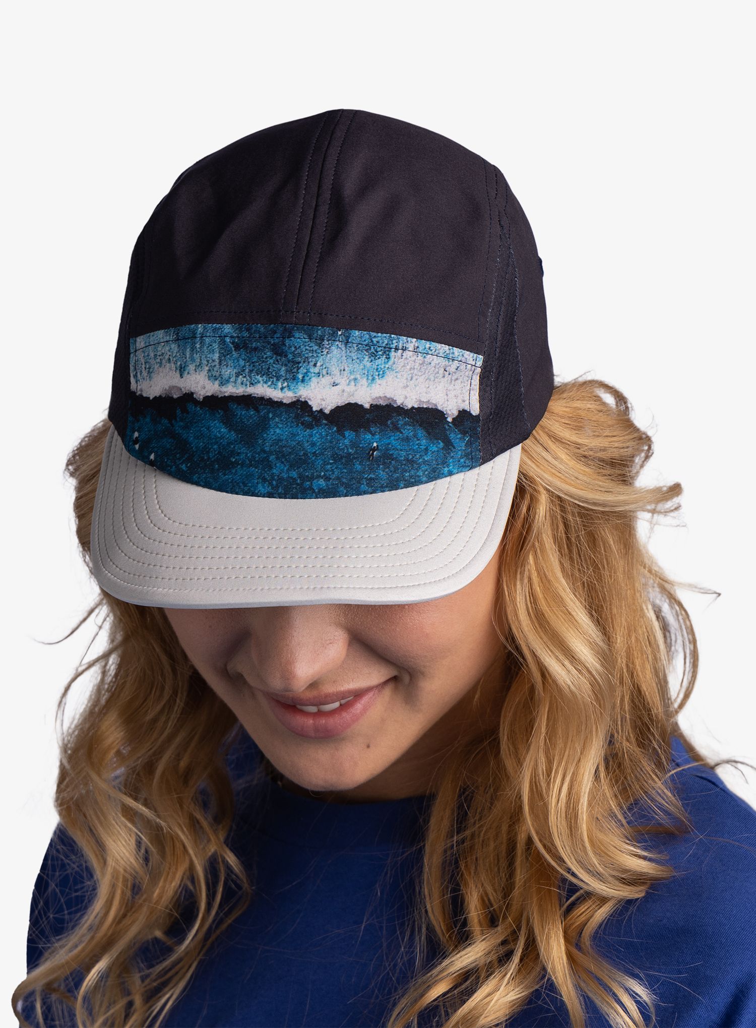 Kapa za trčanje Buff 5 Panel Go Cap - parley navy