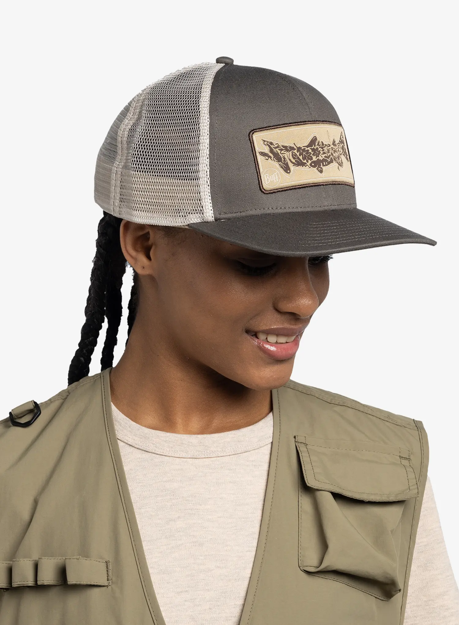 Kačket Buff Explore Trucker Cap - river khaki