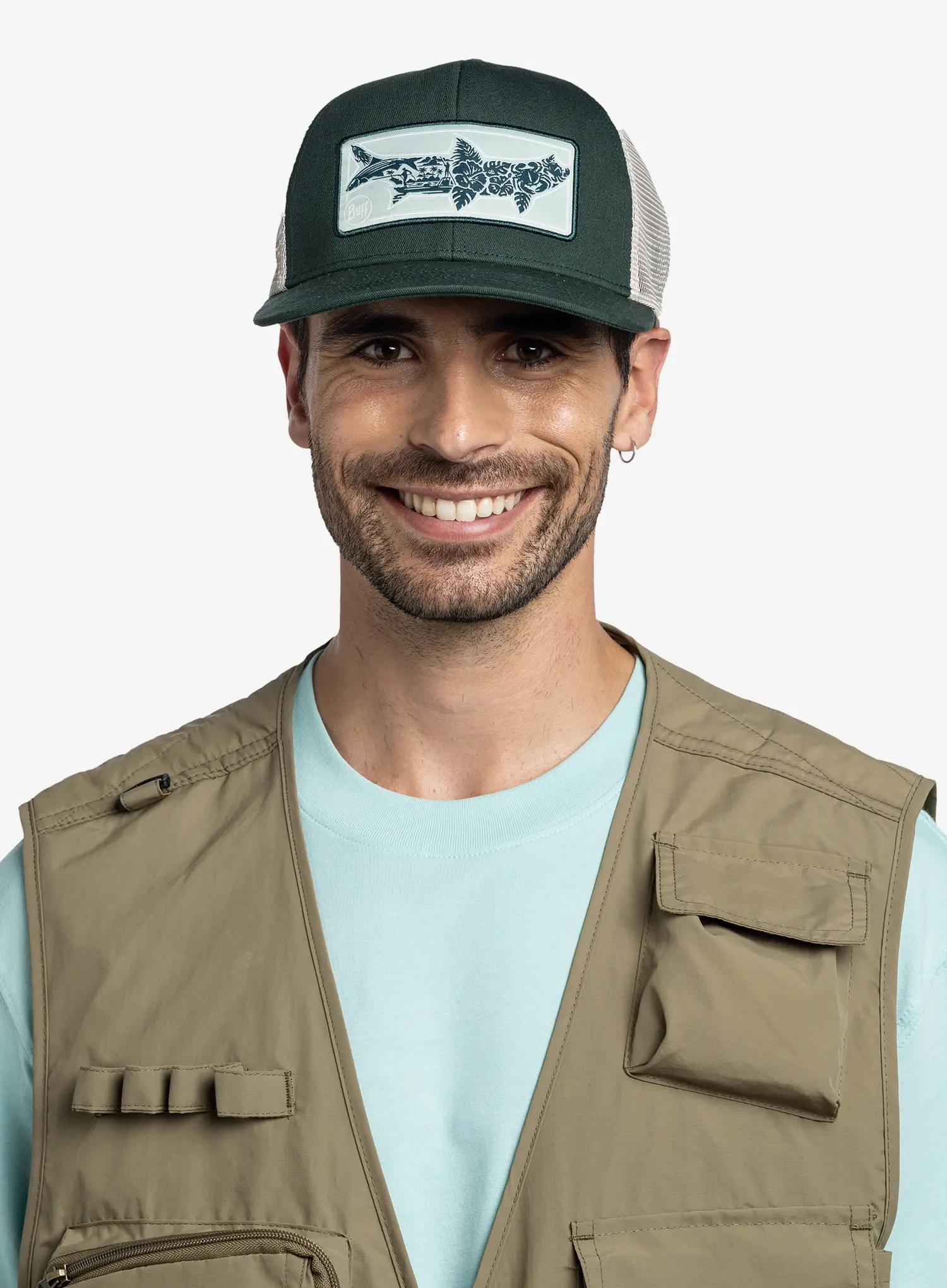 Kačket Buff Explore Trucker Cap - salt green