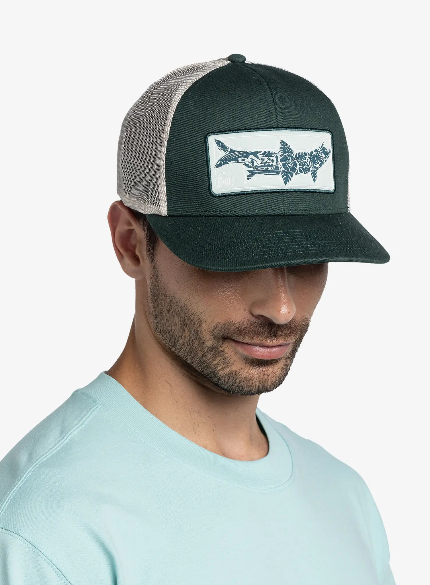 Kačket Buff Explore Trucker Cap - salt green