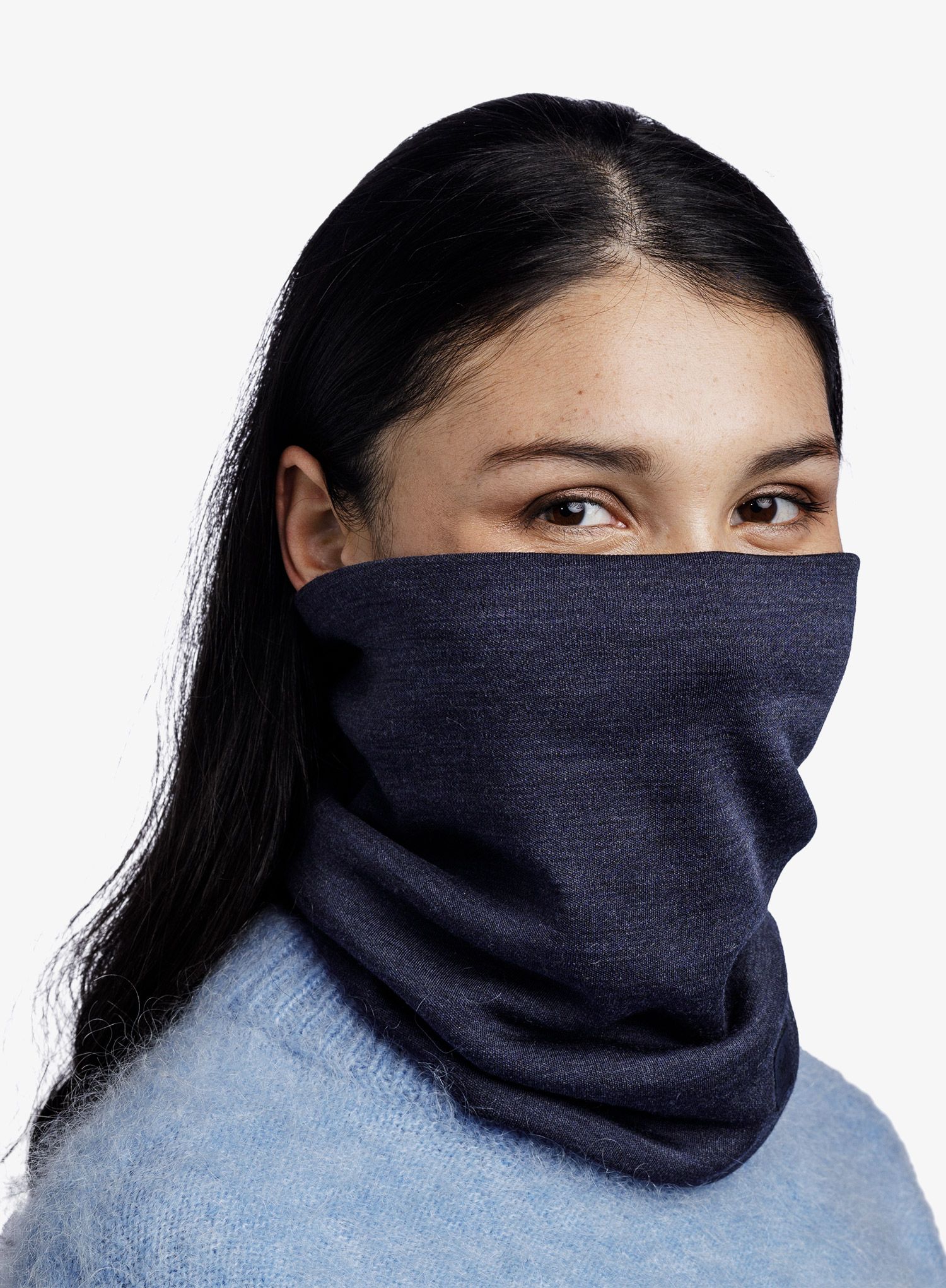 Grijač za vrat Buff Heavyweight Merino Wool - solid indigo