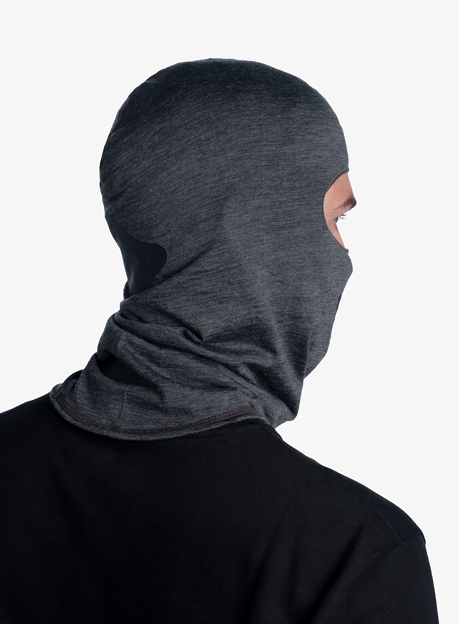 Balaklava Buff Lightweight Merino Wool Balaclava - solid grey