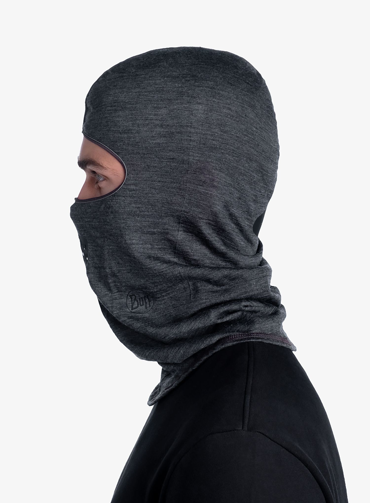 Balaklava Buff Lightweight Merino Wool Balaclava - solid grey