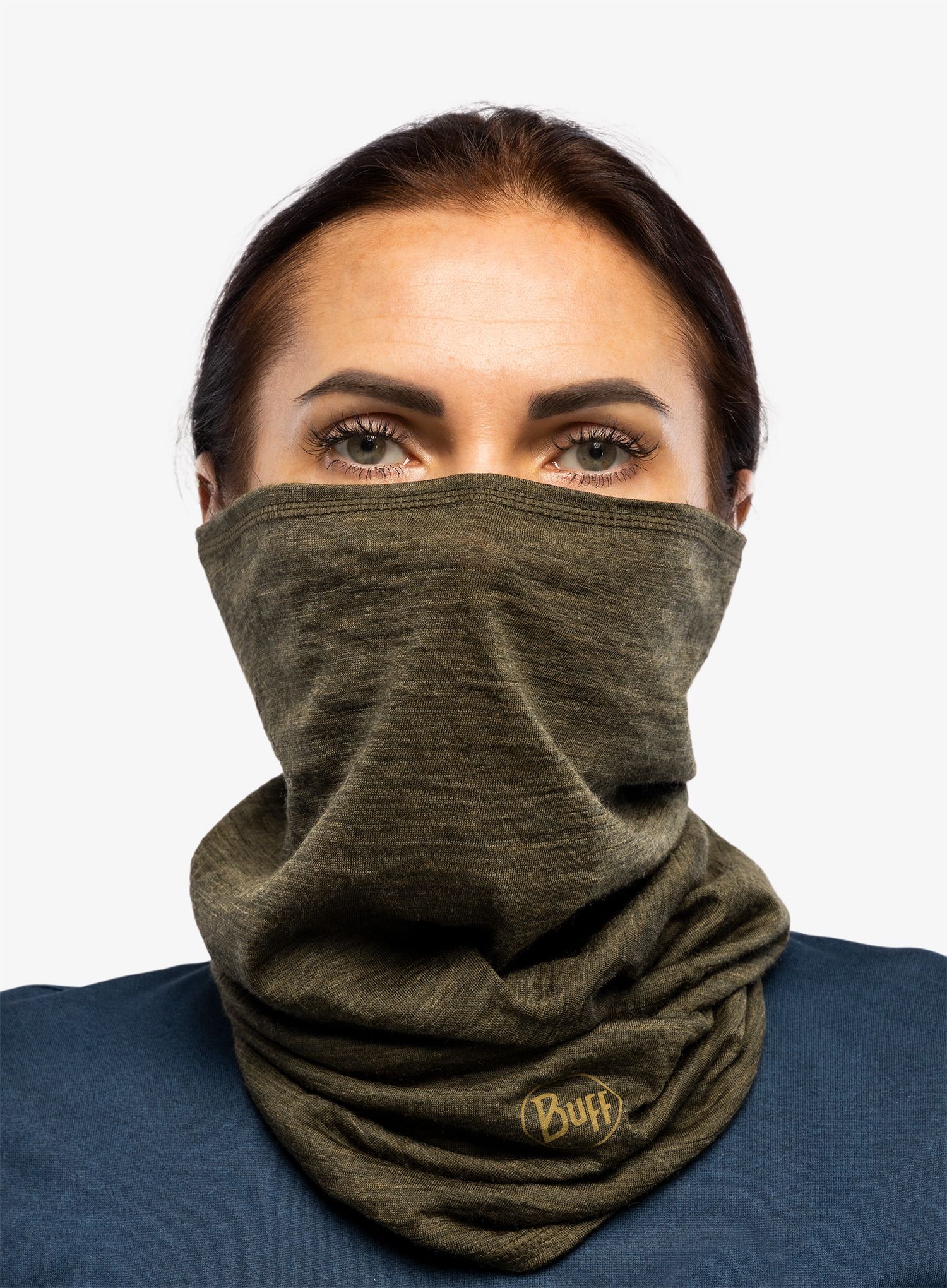 Multifunkcionalna marama Buff Lightweight Merino Wool - solid bark