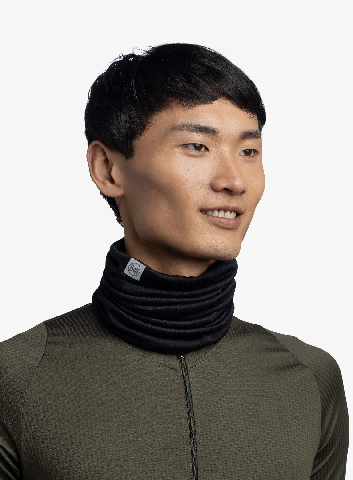 Multifunkcionalna marama Buff Lightweight Merino Wool - solid black