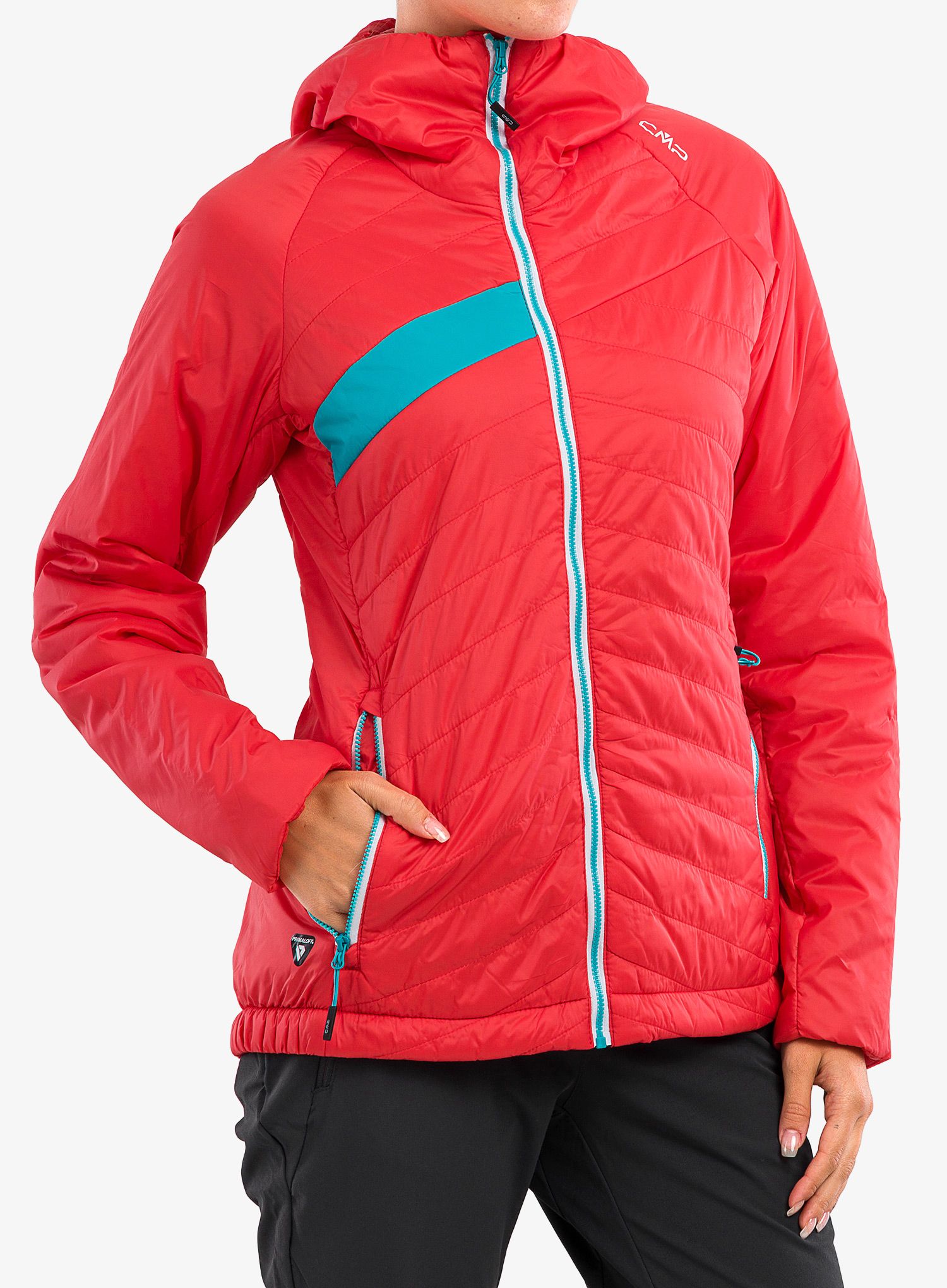 Jakna s postavom CMP Aalia Jacket Fix Hood - campari
