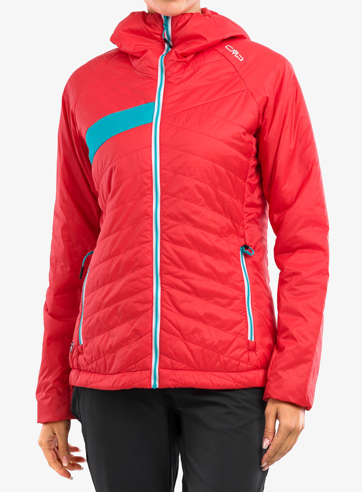 Jakna s postavom CMP Aalia Jacket Fix Hood - campari