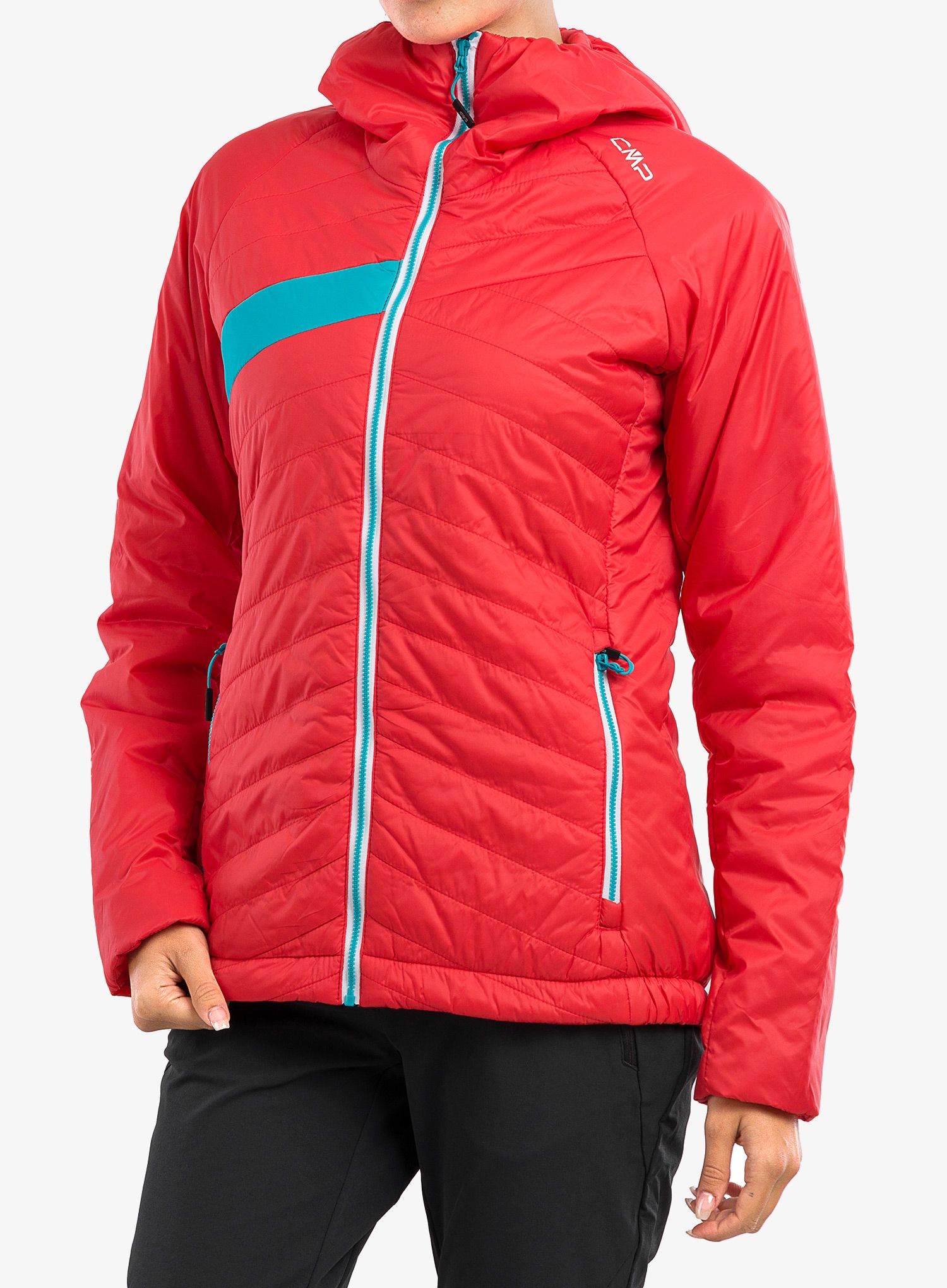 Jakna s postavom CMP Aalia Jacket Fix Hood - campari