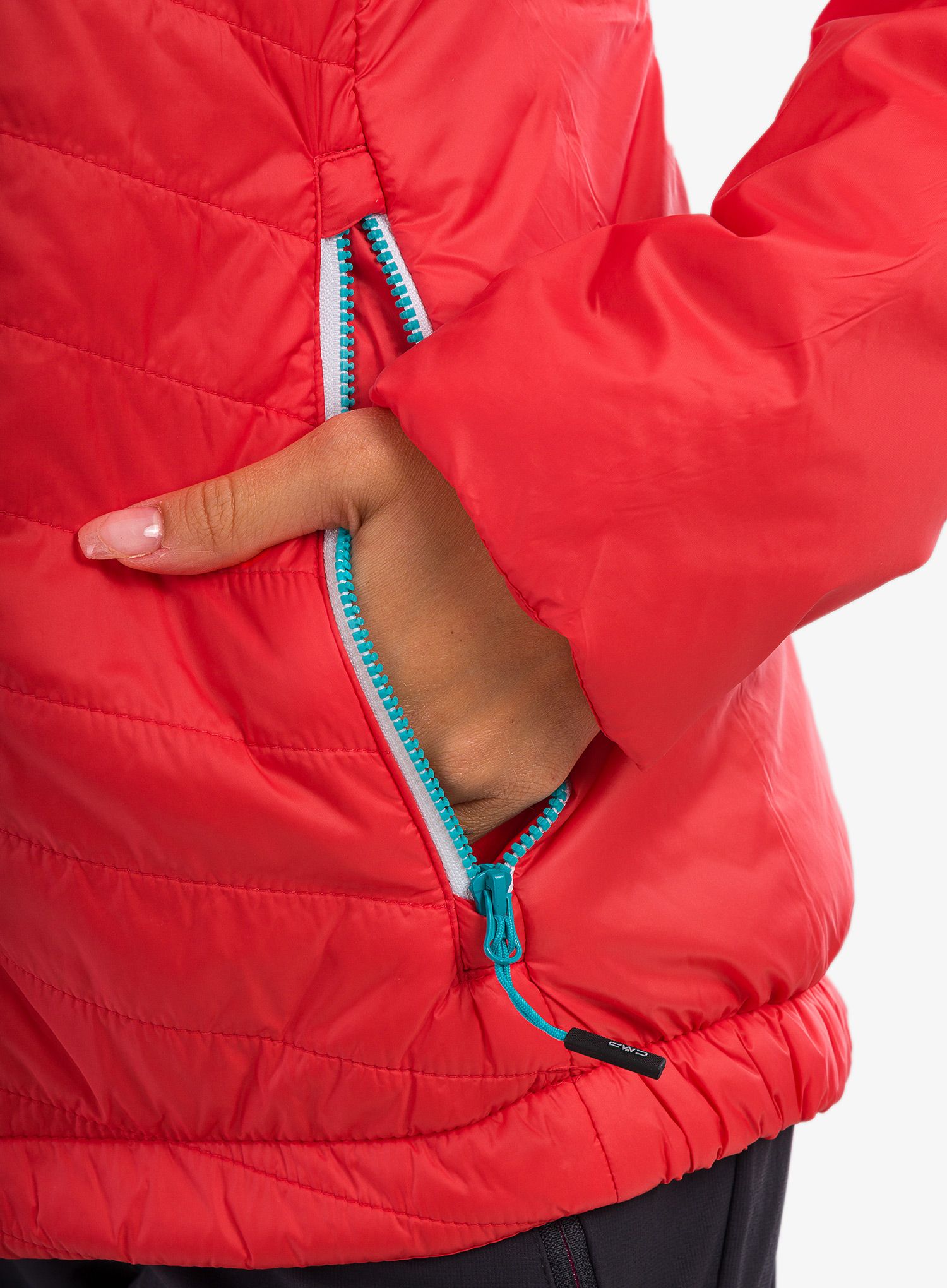 Jakna s postavom CMP Aalia Jacket Fix Hood - campari