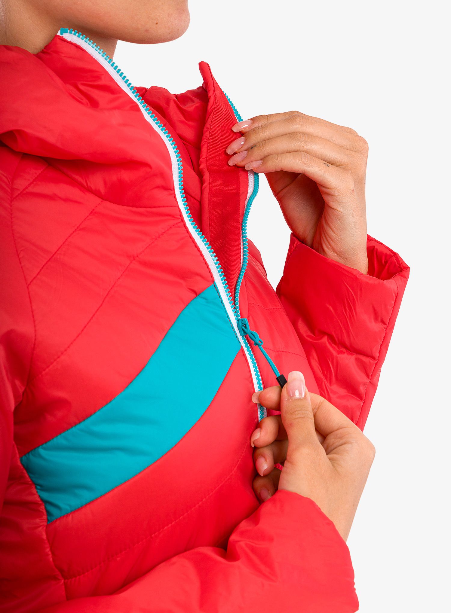 Jakna s postavom CMP Aalia Jacket Fix Hood - campari