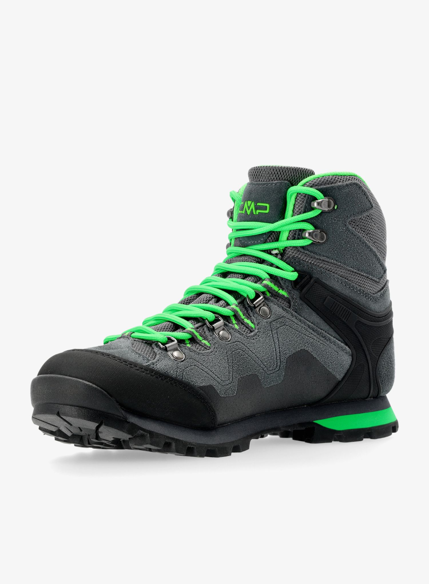 Muške planinarske cipele CMP Athunis Mid WP - grey/verde fluo
