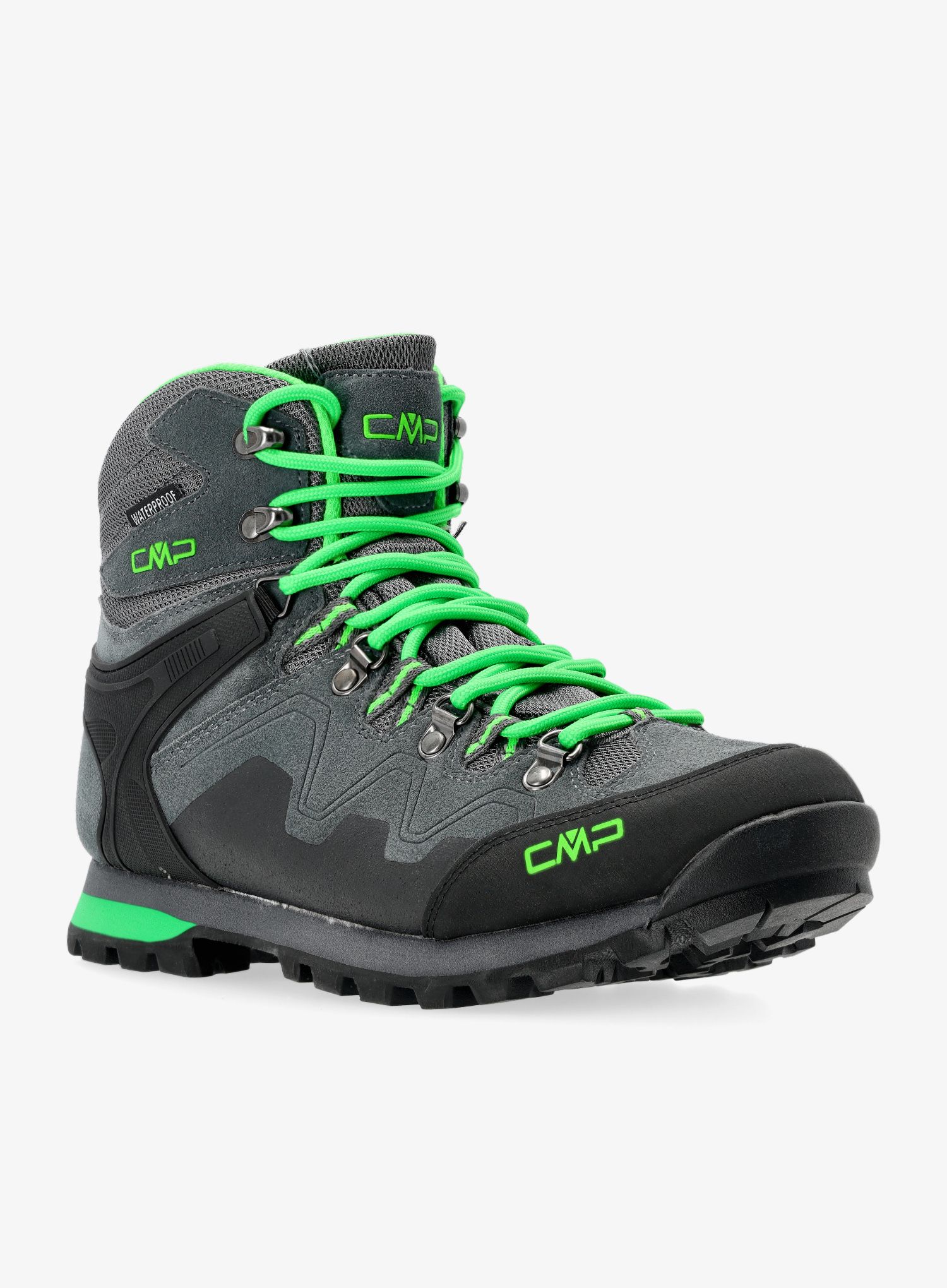 Muške planinarske cipele CMP Athunis Mid WP - grey/verde fluo