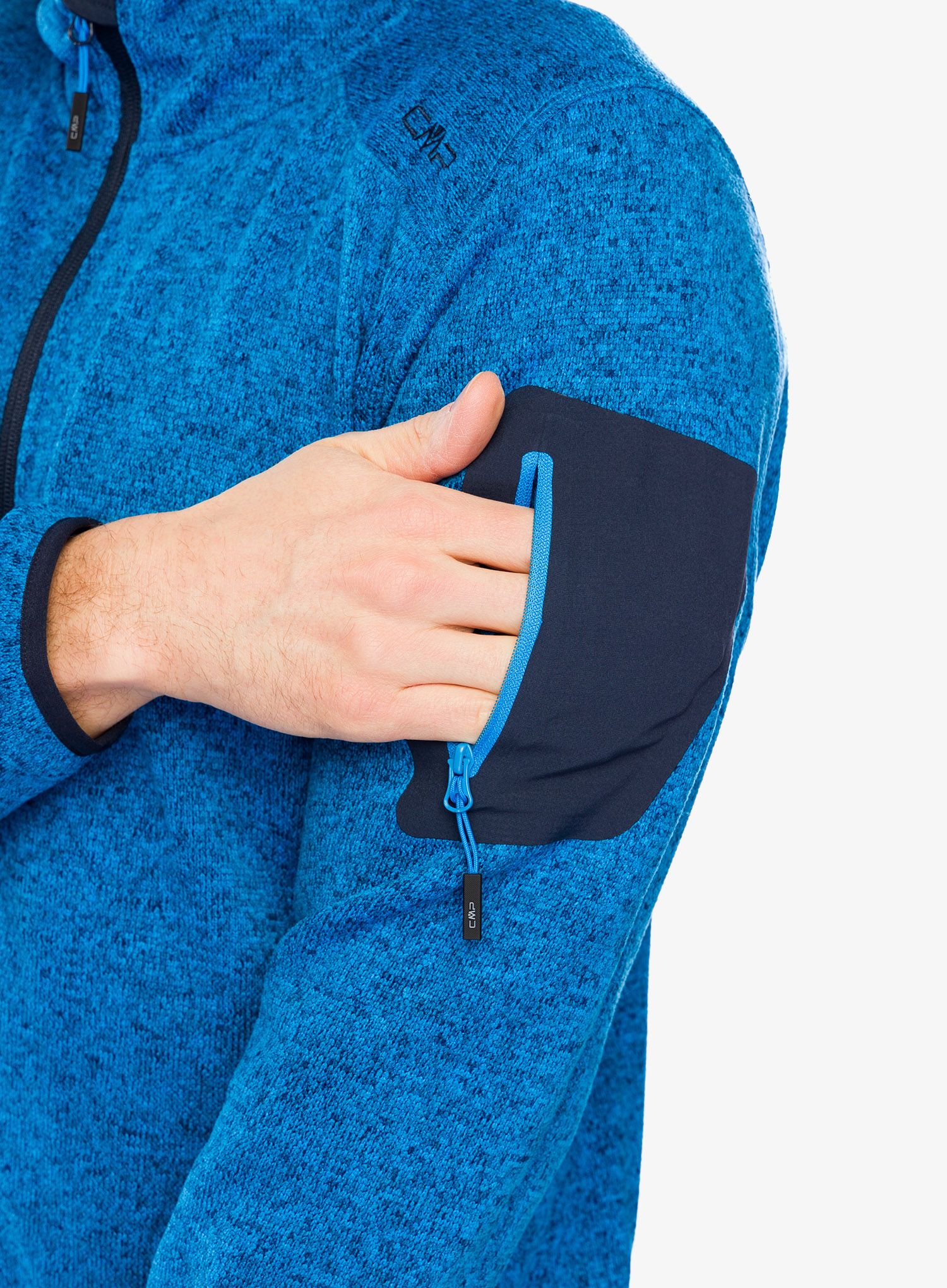 Jakna od flisa CMP Borgis Fix Hood Jacket - river/black blue