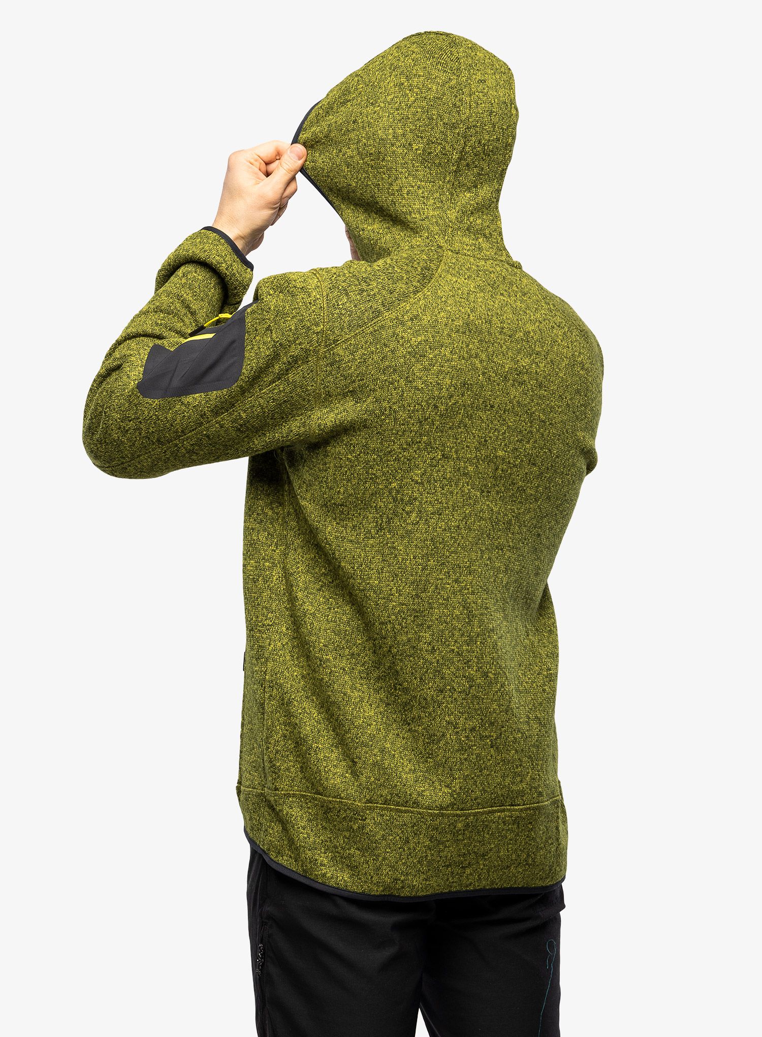 Jakna od flisa CMP Borgis Jacket Fix Hood Knitted - oil green/moss