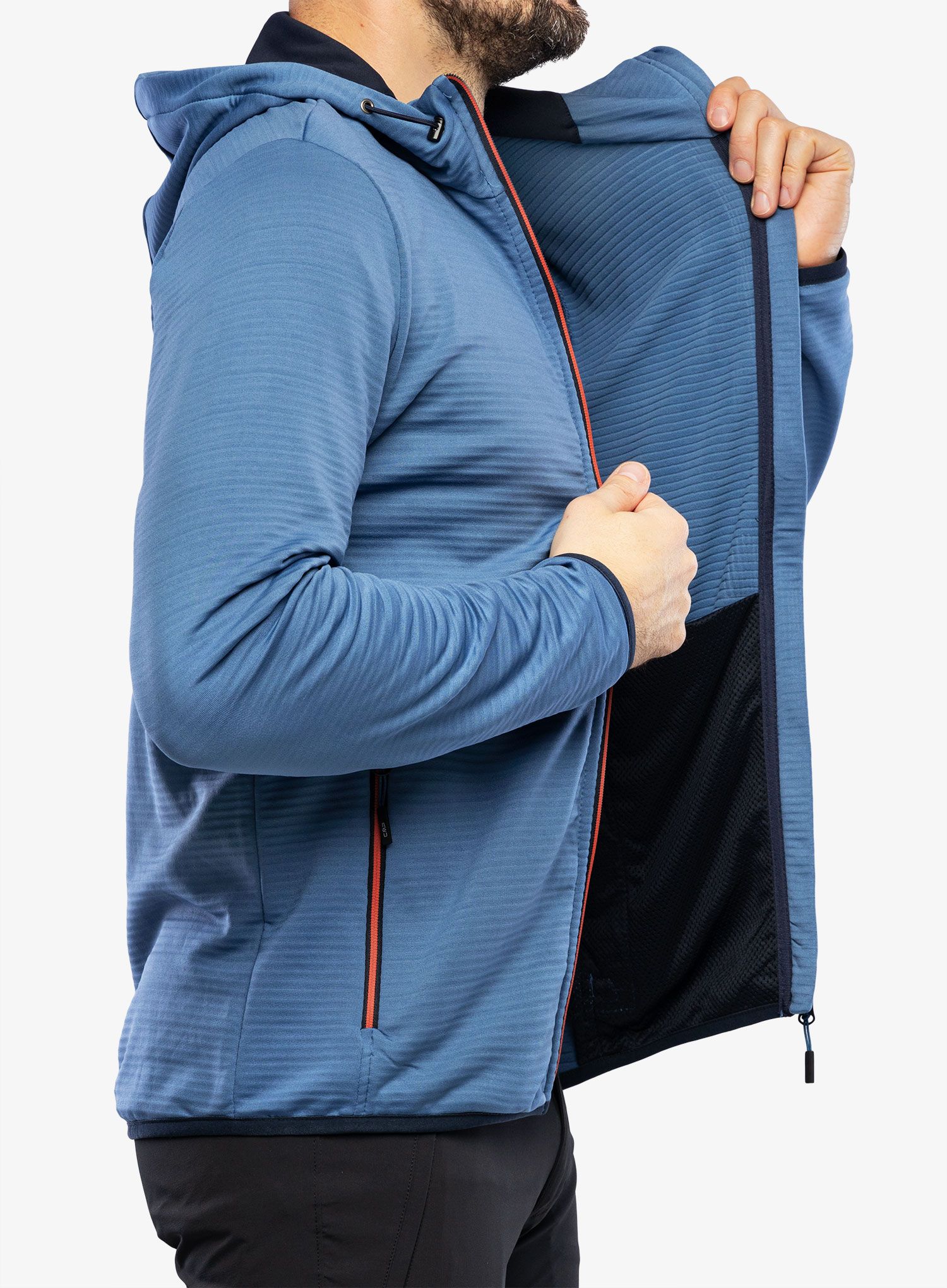 Jakna od flisa CMP Edge Jacket Fix Hood - bluestone