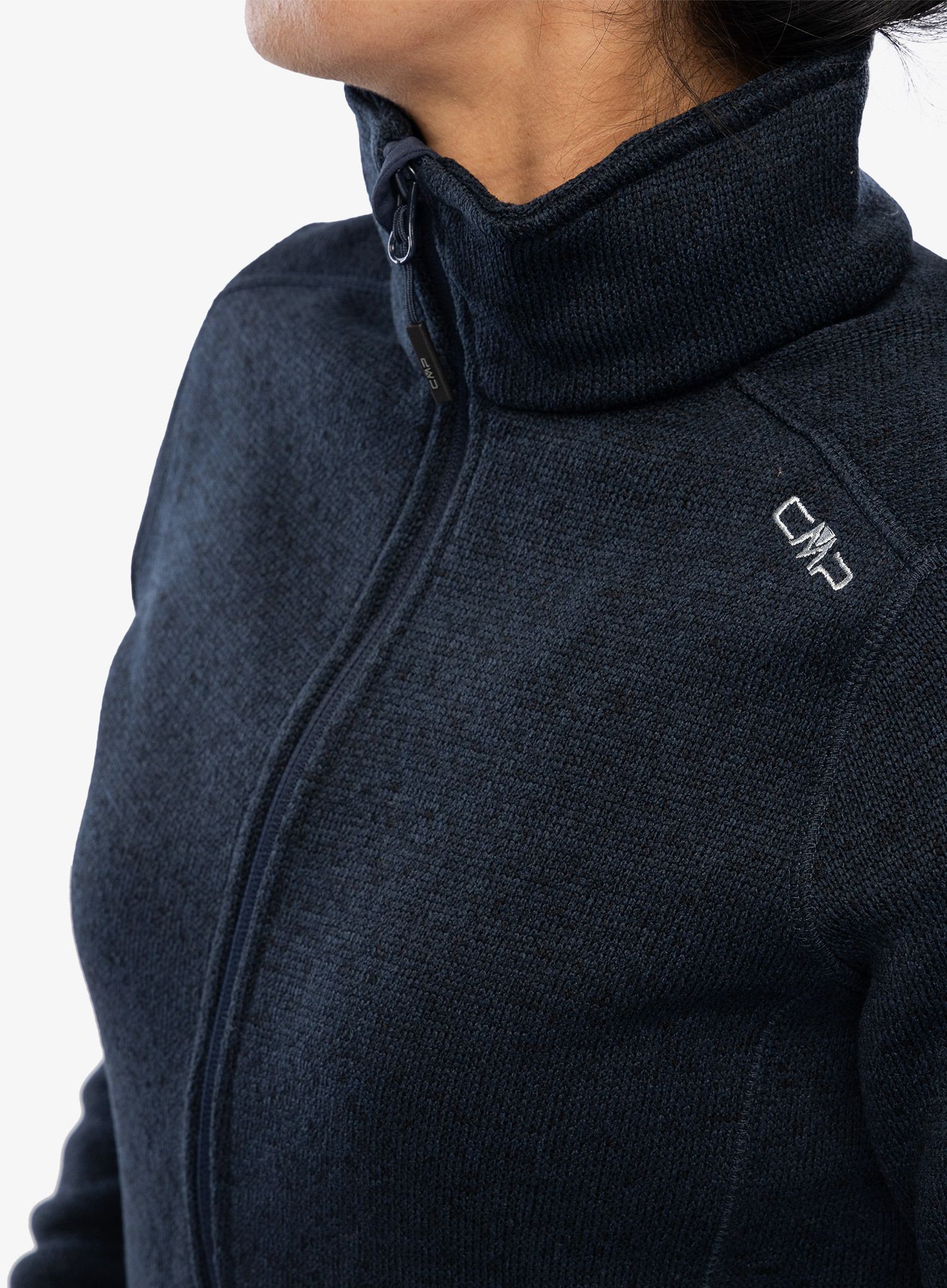 Ženska jakna od flisa CMP Haze Jacket Knitted - b.blue