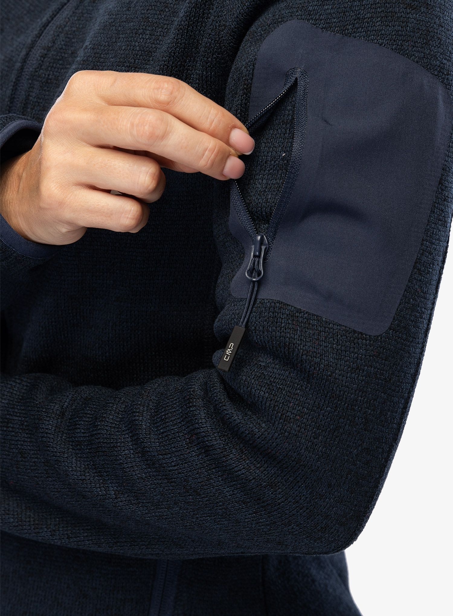 Ženska jakna od flisa CMP Haze Jacket Knitted - b.blue