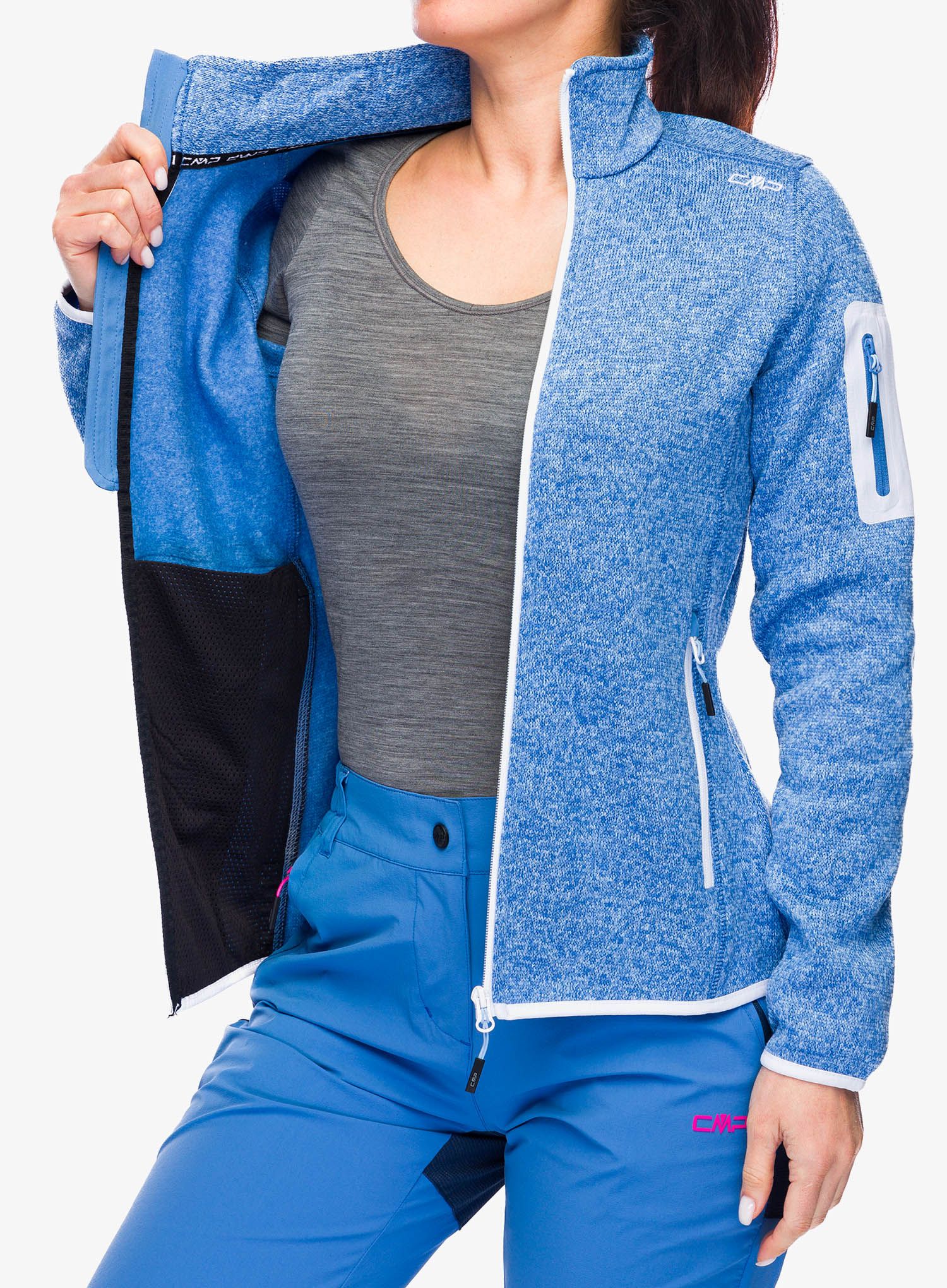 Ženska jakna od flisa CMP Haze Jacket - provenza/sky