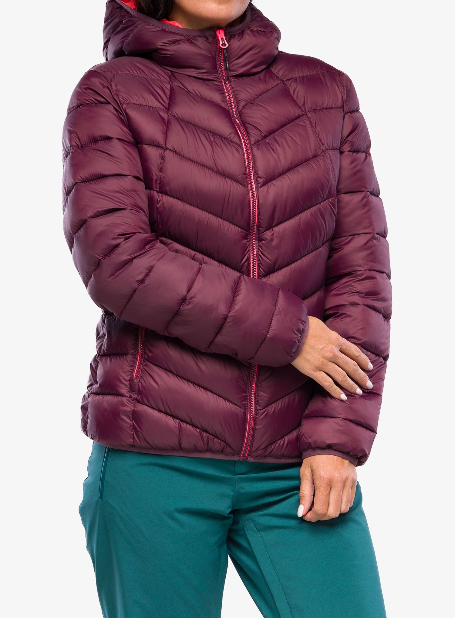Jakna s postavom ženska CMP Jacket Fix Hood Sivir - burgundy