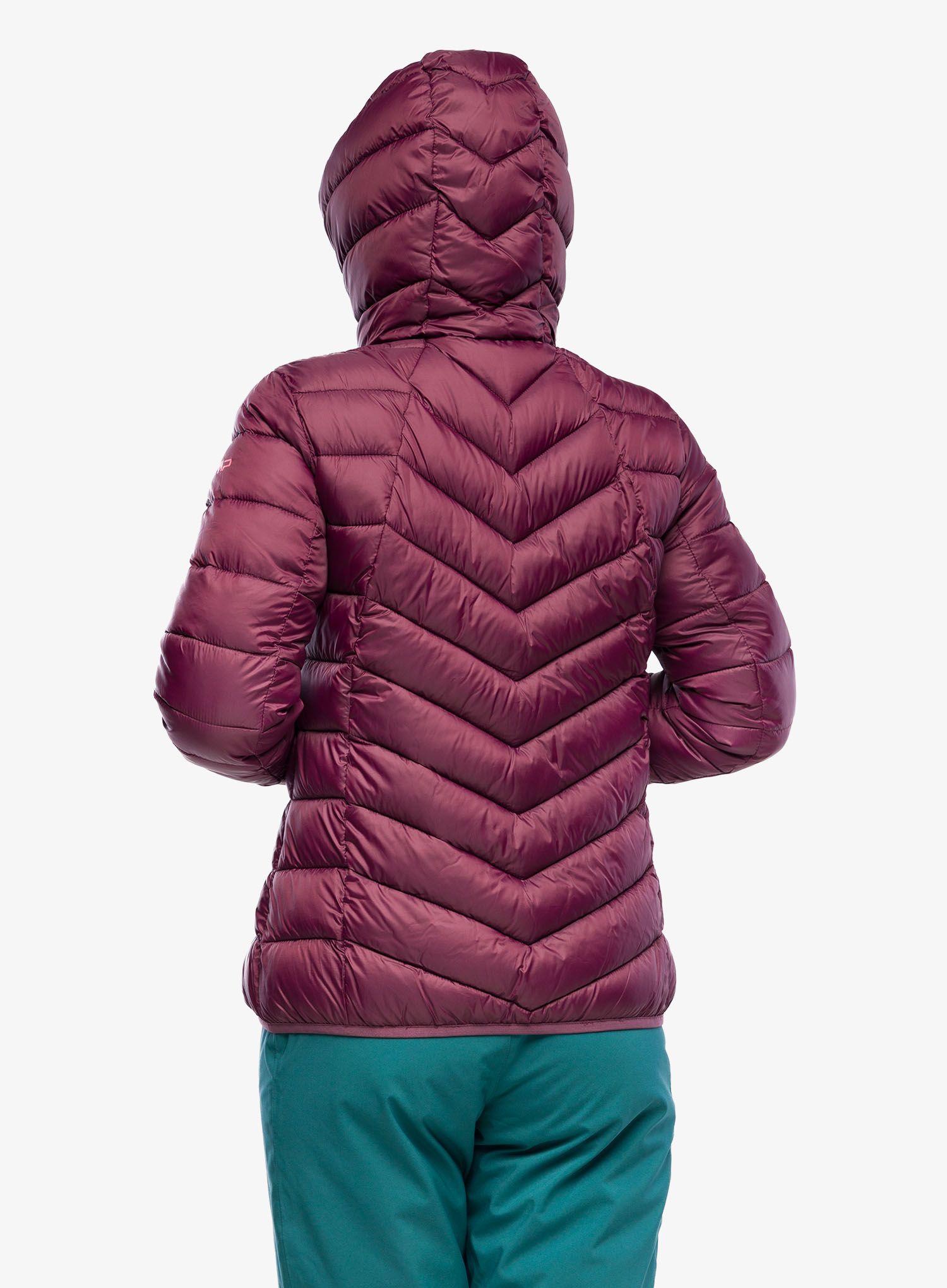Jakna s postavom ženska CMP Jacket Fix Hood Sivir - burgundy