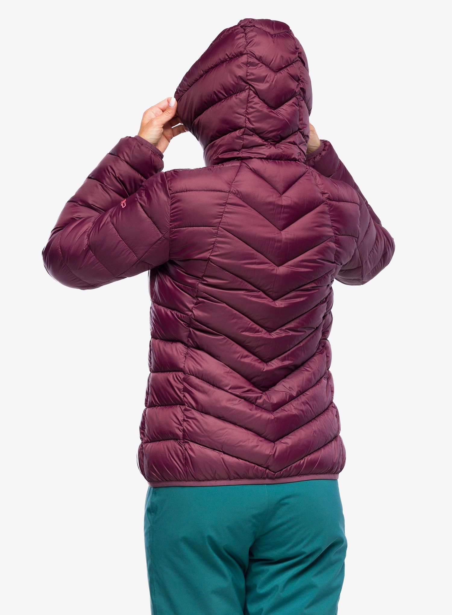 Jakna s postavom ženska CMP Jacket Fix Hood Sivir - burgundy