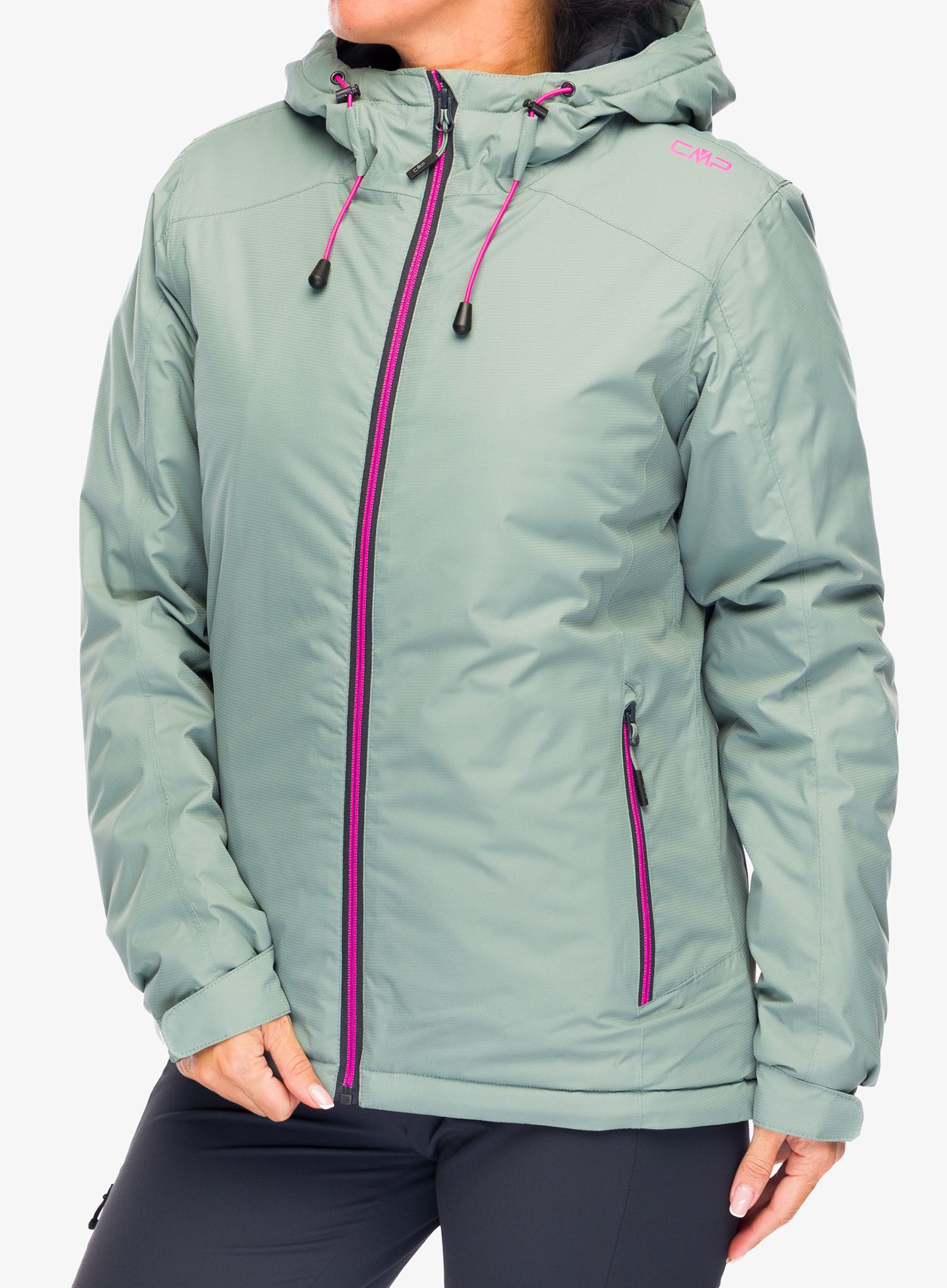 Jakna s postavom ženska CMP Jacket Fix Hood Teemo - mineral