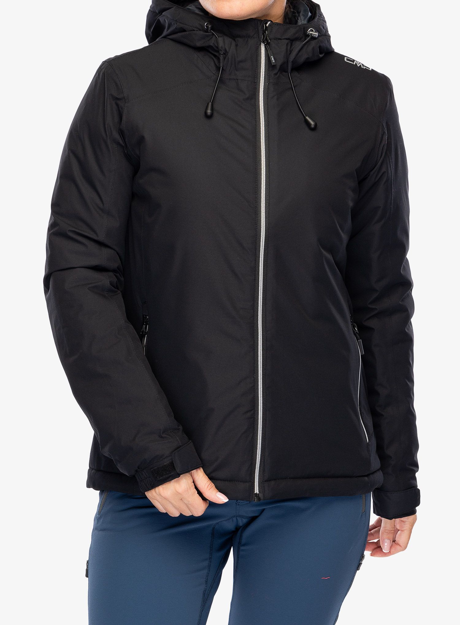 Jakna s postavom ženska CMP Jacket Fix Hood Teemo - nero