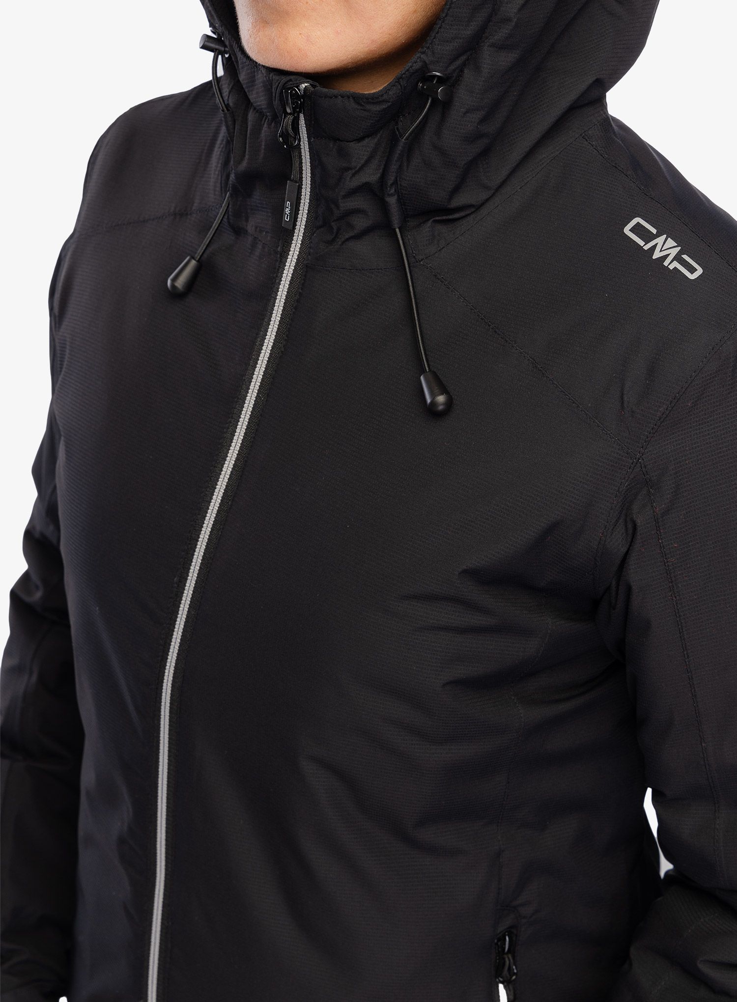 Jakna s postavom ženska CMP Jacket Fix Hood Teemo - nero