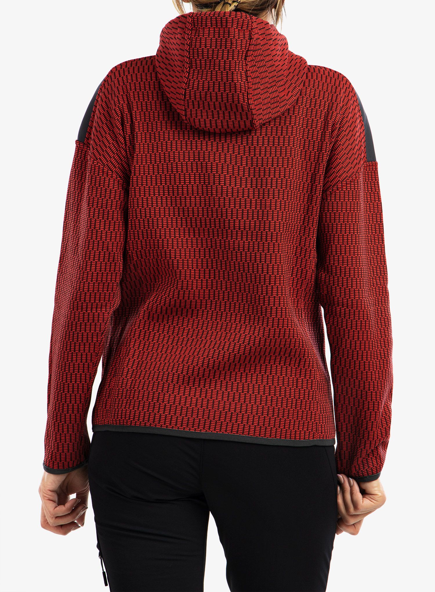 Ženska jakna od flisa CMP Lucy Jacket Fix Hood - campari/antracite