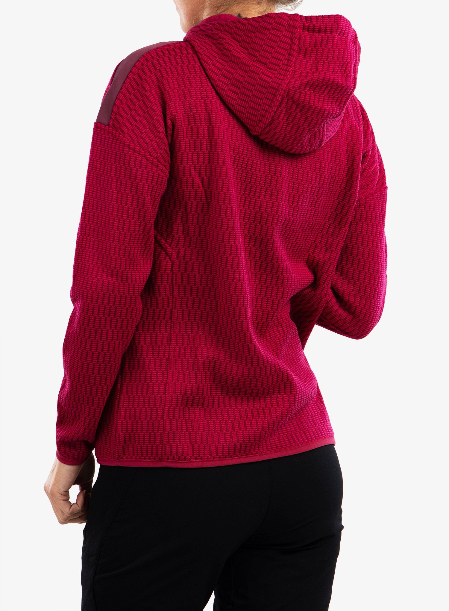 Ženska jakna od flisa CMP Lucy Jacket Fix Hood - fucsia/amaranto