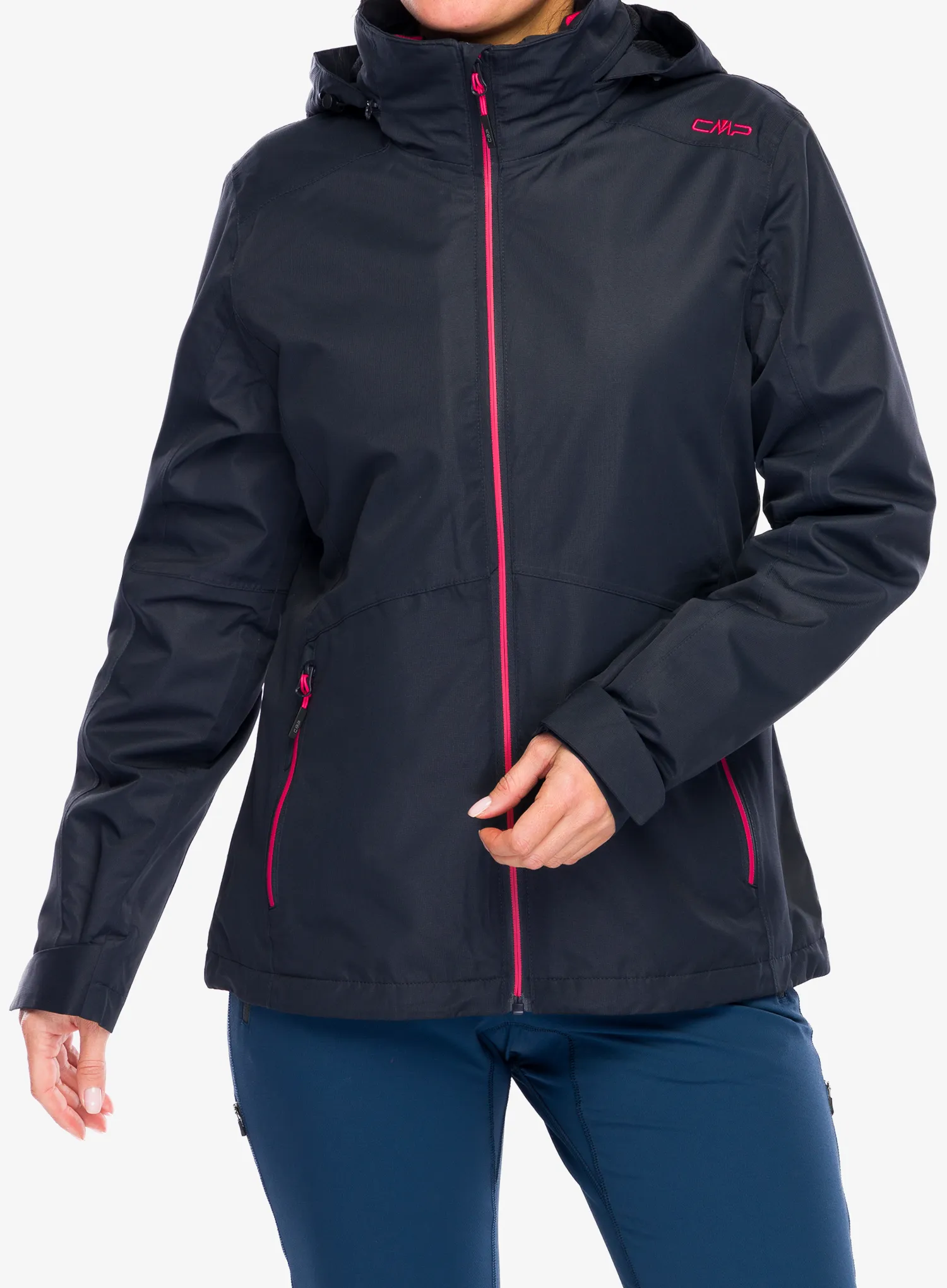 Ženska jakna 3u1 CMP Page Jacket Zip Hood Detachble Inn.Jacket - antracite/corallo